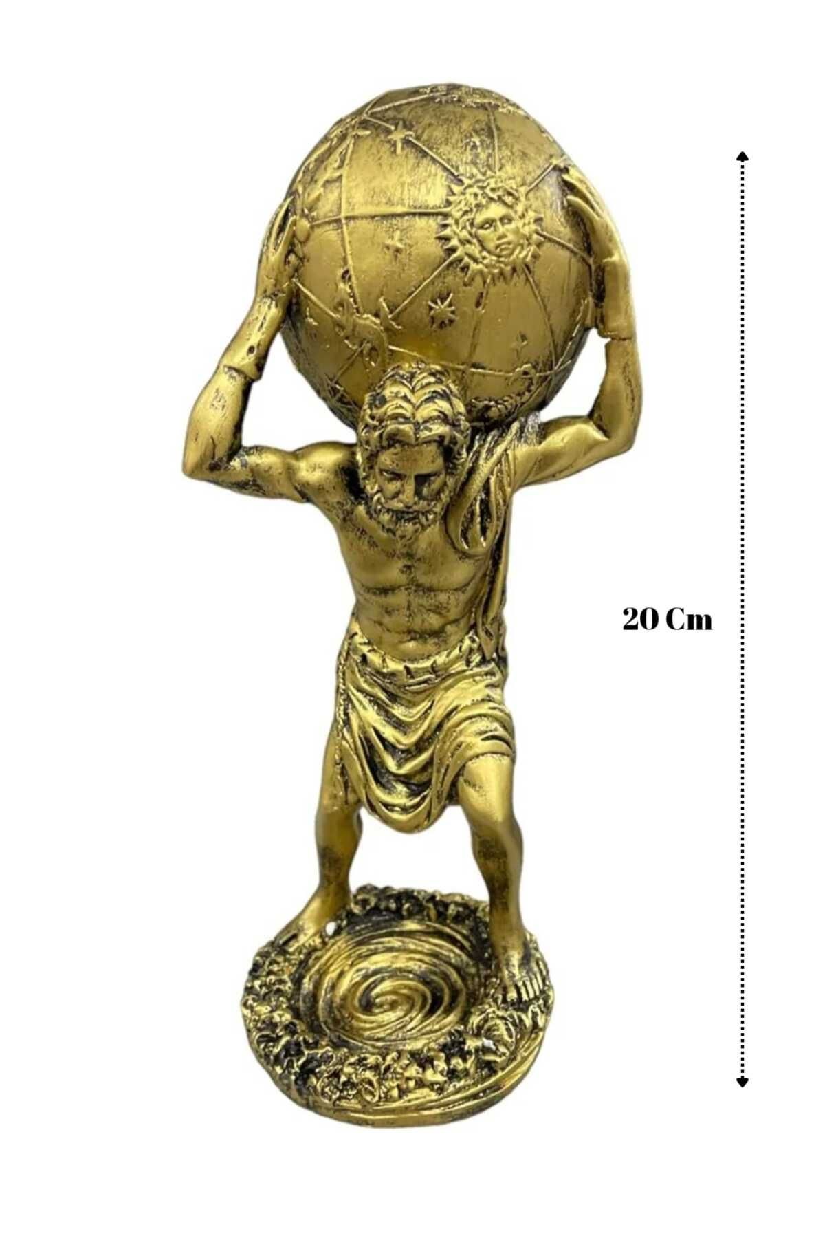 Yaratıcı sanatlar atölyesi Mitolojik Yunan Tanrısı Atlas Heykel Biblo Polyester Biblo