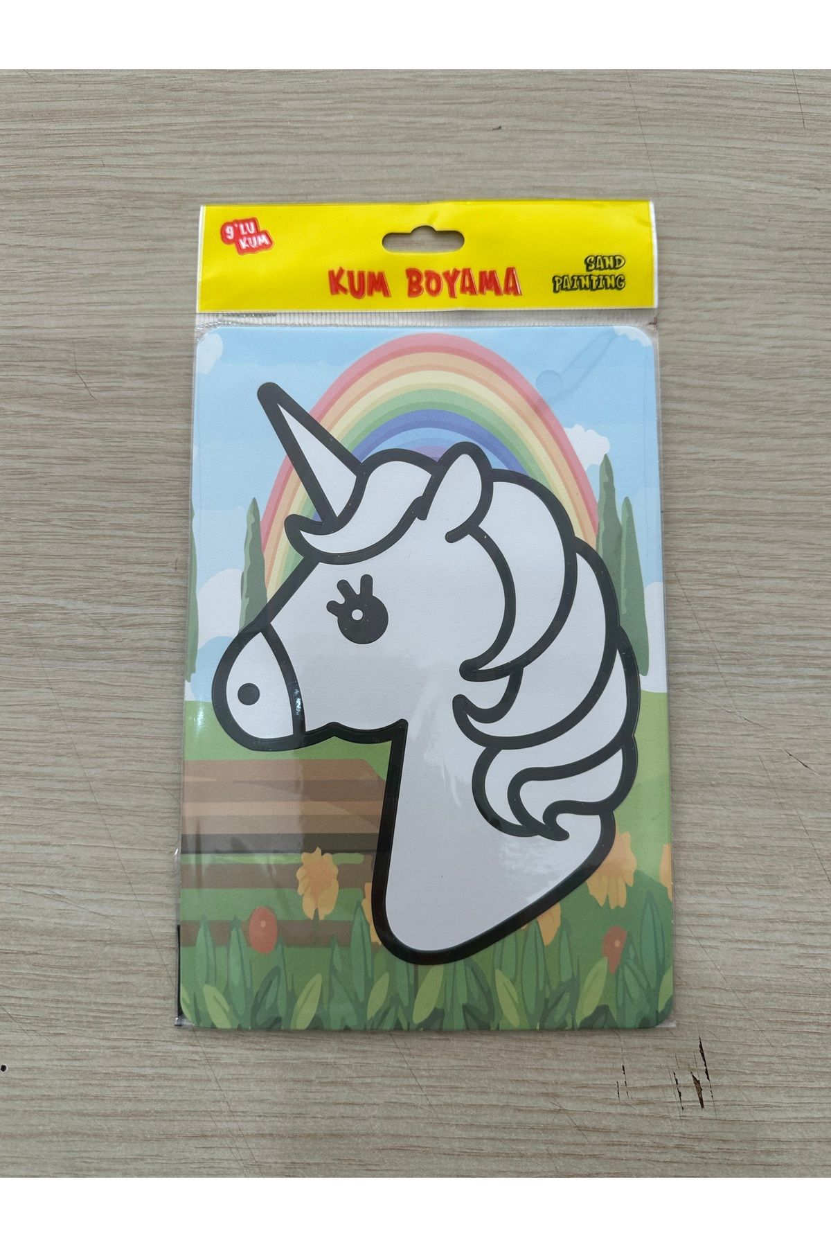 BALCI HEDİYELİK Unicorn Renkli Kum Boyama Seti Çeşitli Görseller A5 Boyut