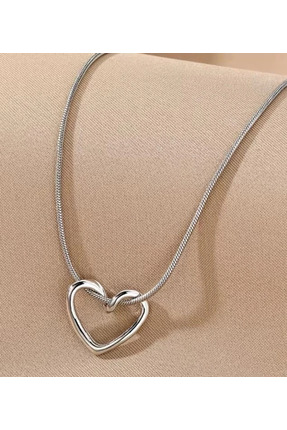 ENTA SHOP Çelik Kalp Silver Kolye