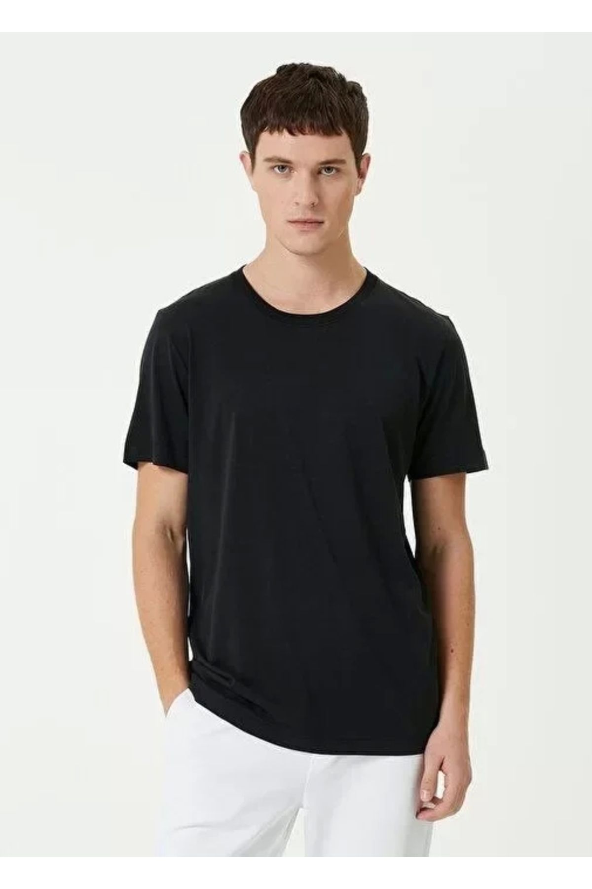 Silerra Unisex Basic Bisiklet Yaka Regular T-Shirt - Siyah
