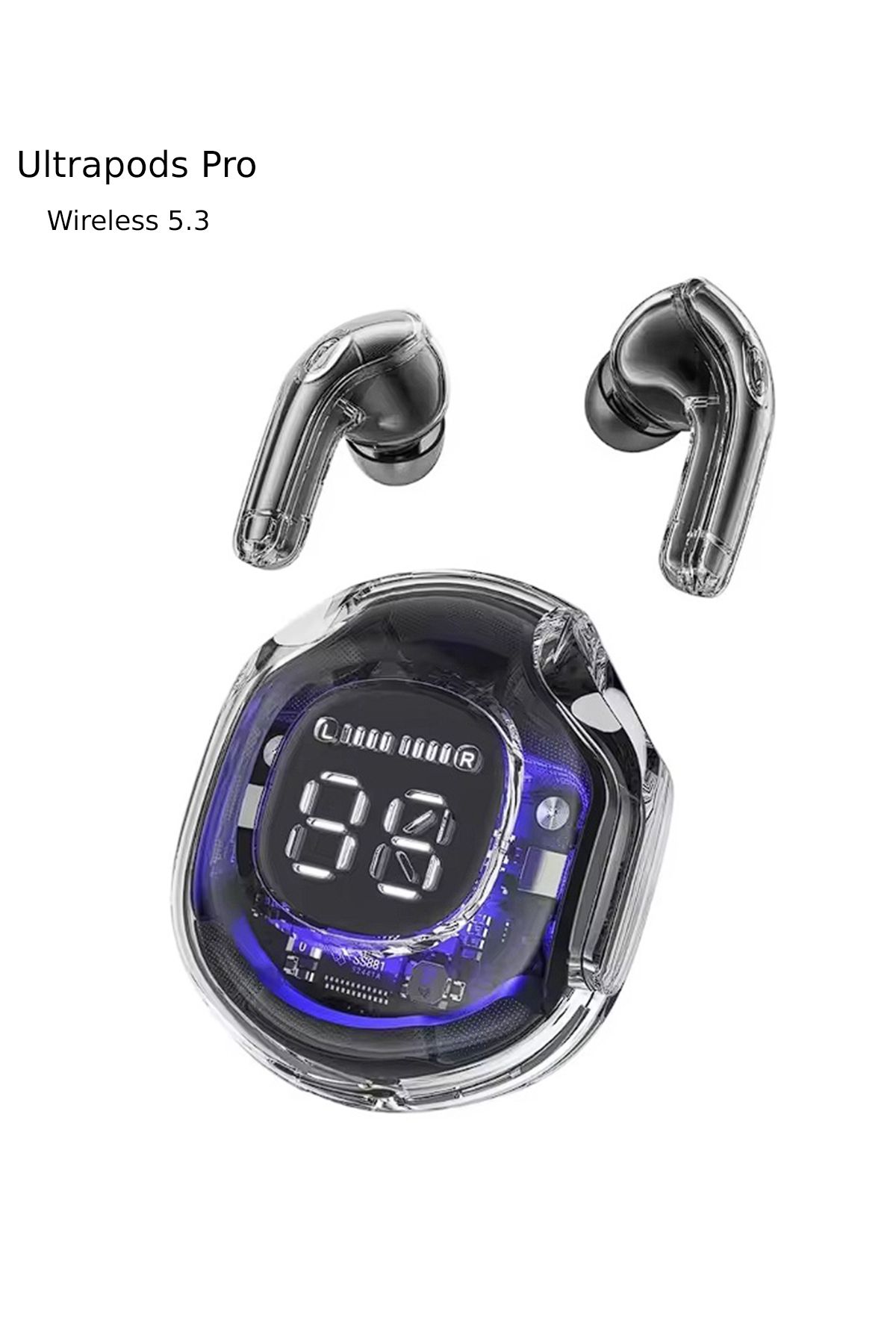 Şazel Tasarım Yeni Nesil Ultrapods Pro 8D Stereo Bluetooth Kulaklık-Powerbankli IOS-Android Uyumlu Gaming Kulaklık