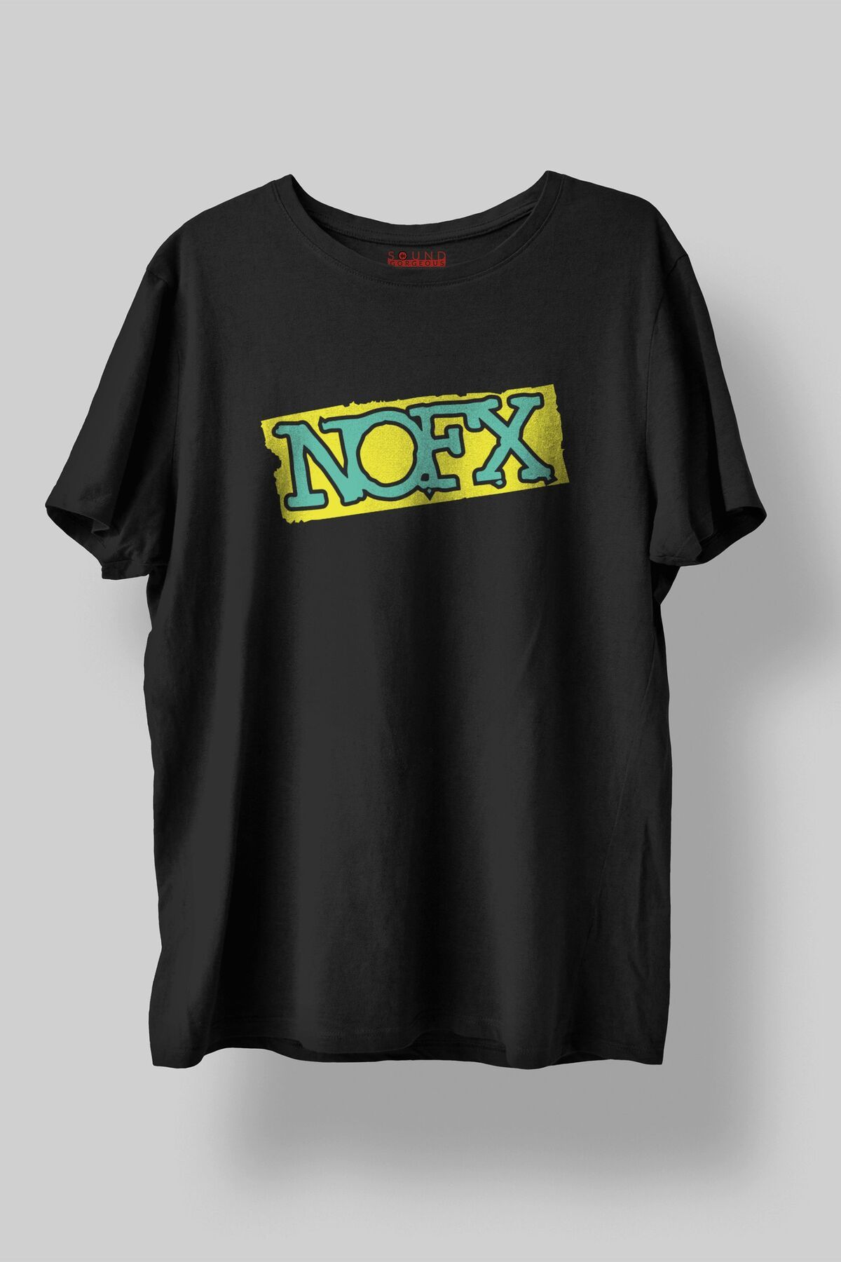 Sound Gorgeous NOFX Müzik Tasarımlı Baskılı Regular Fit Unisex Siyah T-Shirt %100 Pamuk Rahat Kalıp Tişört No:0260
