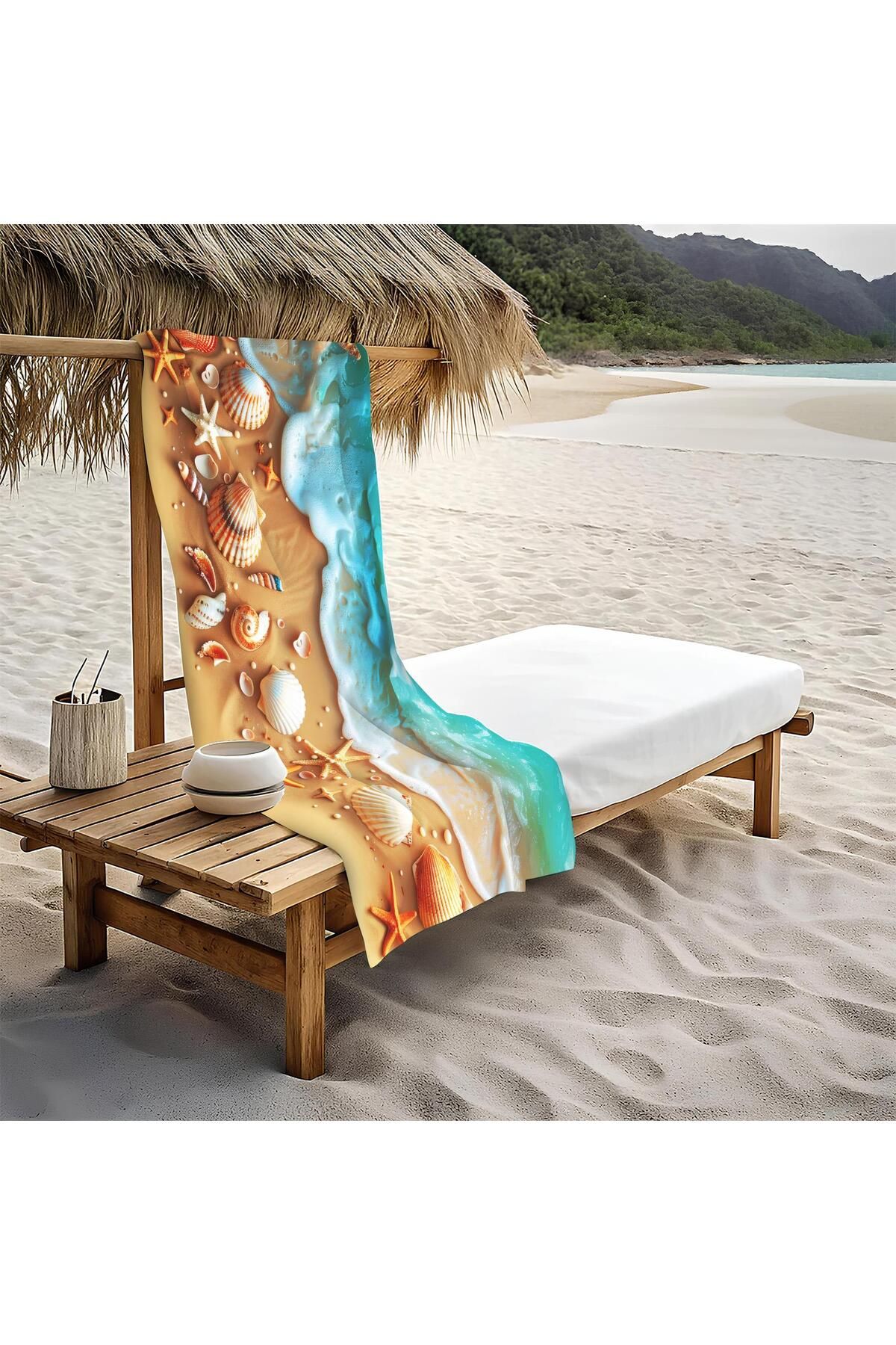 Doruklar Home Collection Dekoratif Modern Desenli Plaj Deniz Havlusu Peştamal 80x160 CM PİKA20
