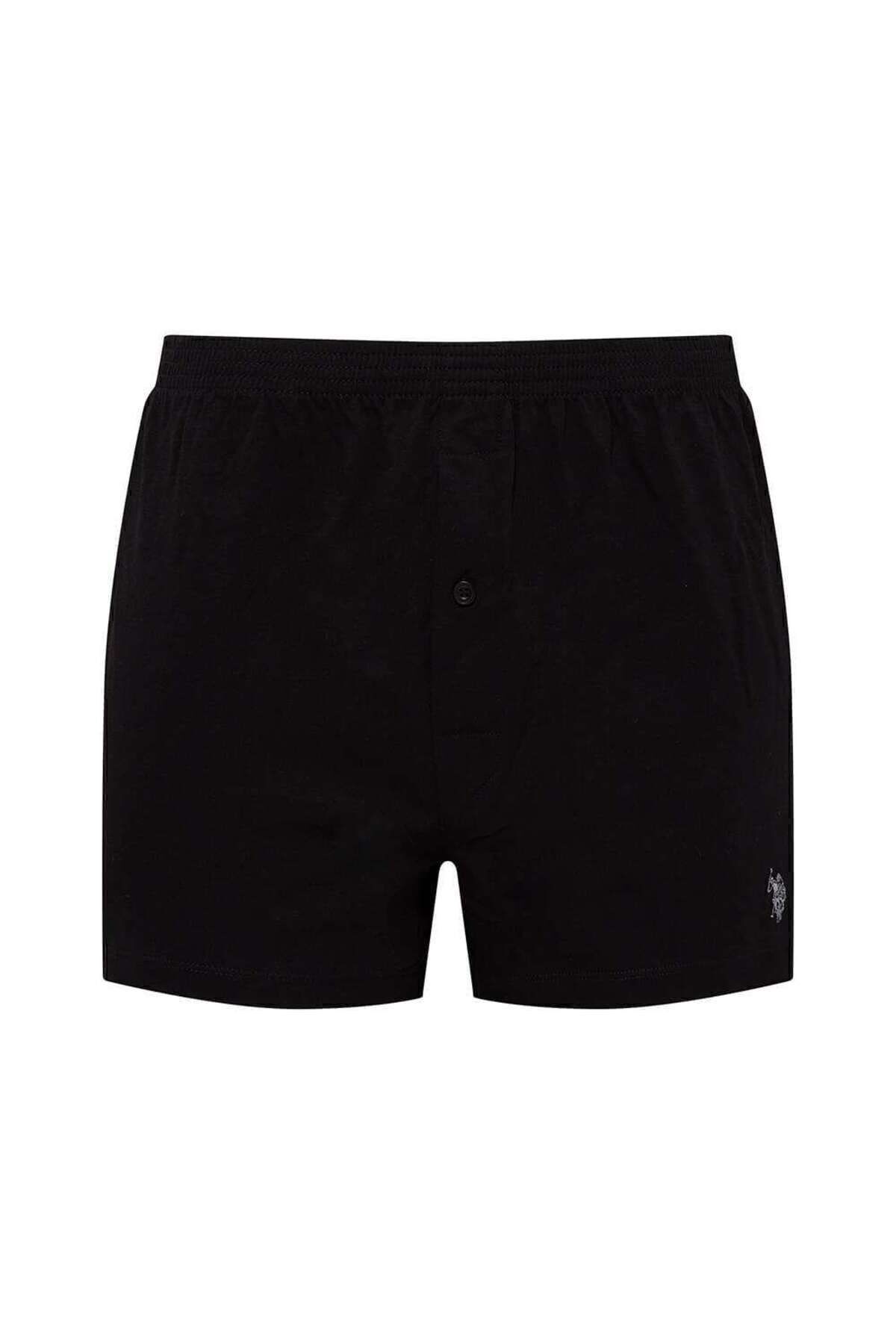U.S. Polo Assn. U.S. Polo Assn. Erkek Siyah Uzun Paça Şort Boxer - Siyah - TLAYE80E05Y4S
