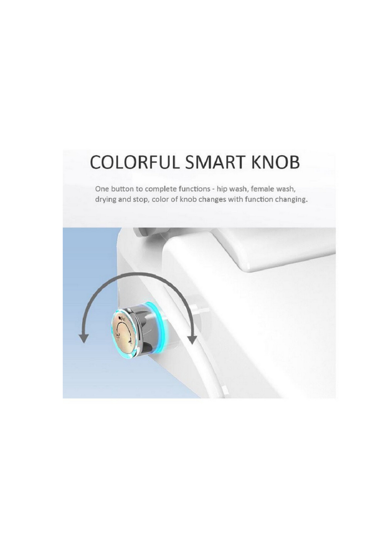 EcoFresh-Smart toilet seat with remote control, bidet function, massage, seat heating, LCD display, 49 cm length 5