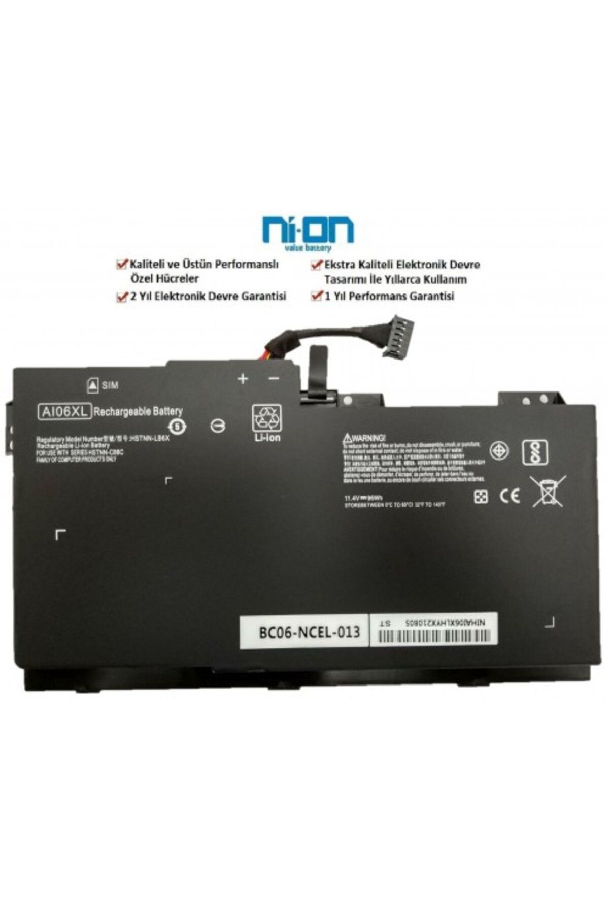 NION Hp AI06XL AI06096XL-PR , HSTNN-C86C HSTNN-LB6X uyumlu Notebook Batarya - Pil