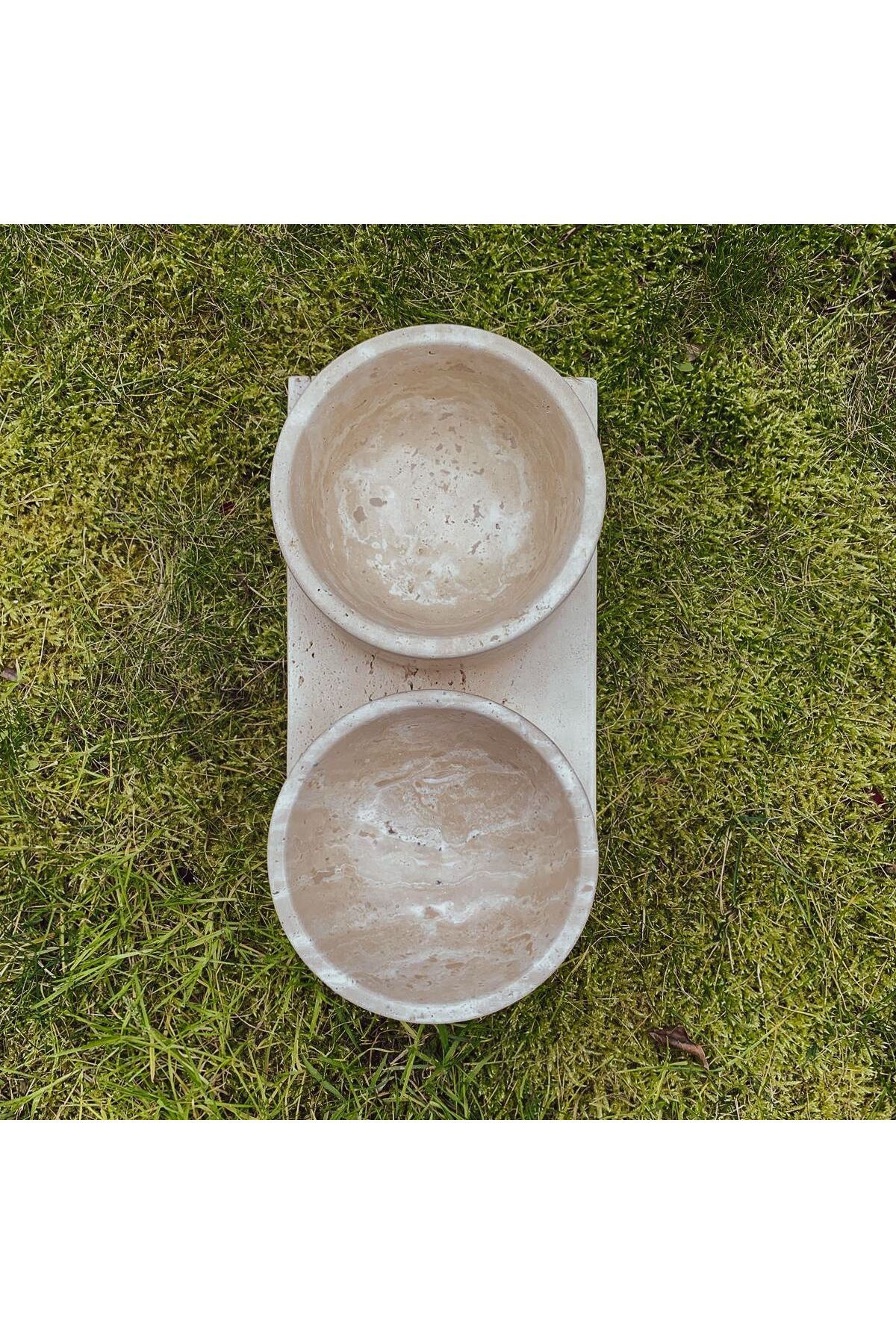 Home PIETRA COLECTION TRAVERTEN KEDİ VE KÖPEK MAMA SU KABI