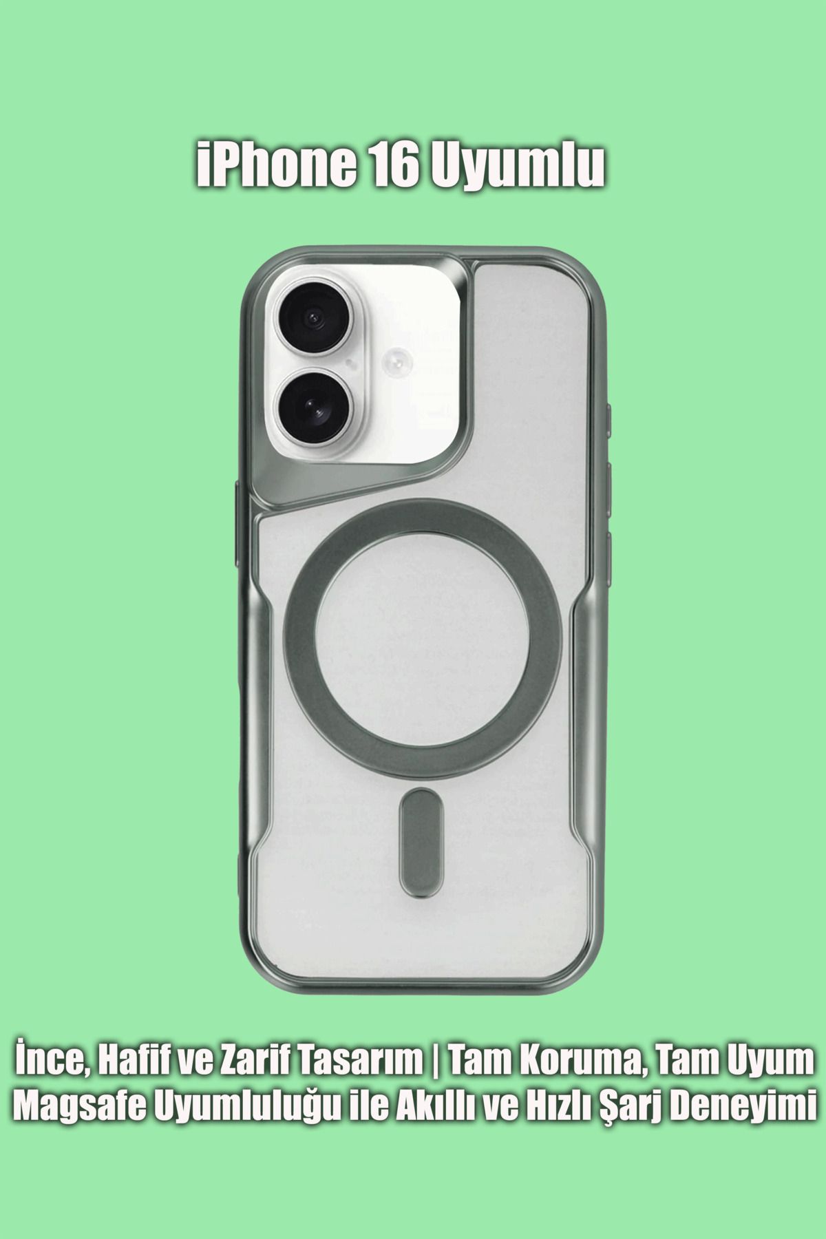 mobrika iPhone 16 Uyumlu Boyi Magsafe Destekli Silikon Telefon Kılıfı