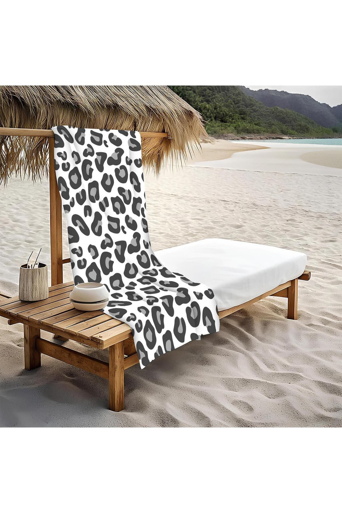 Doruklar Home Collection Dekoratif Modern Desenli Plaj Deniz Havlusu Peştamal 80x160 CM PİKA27