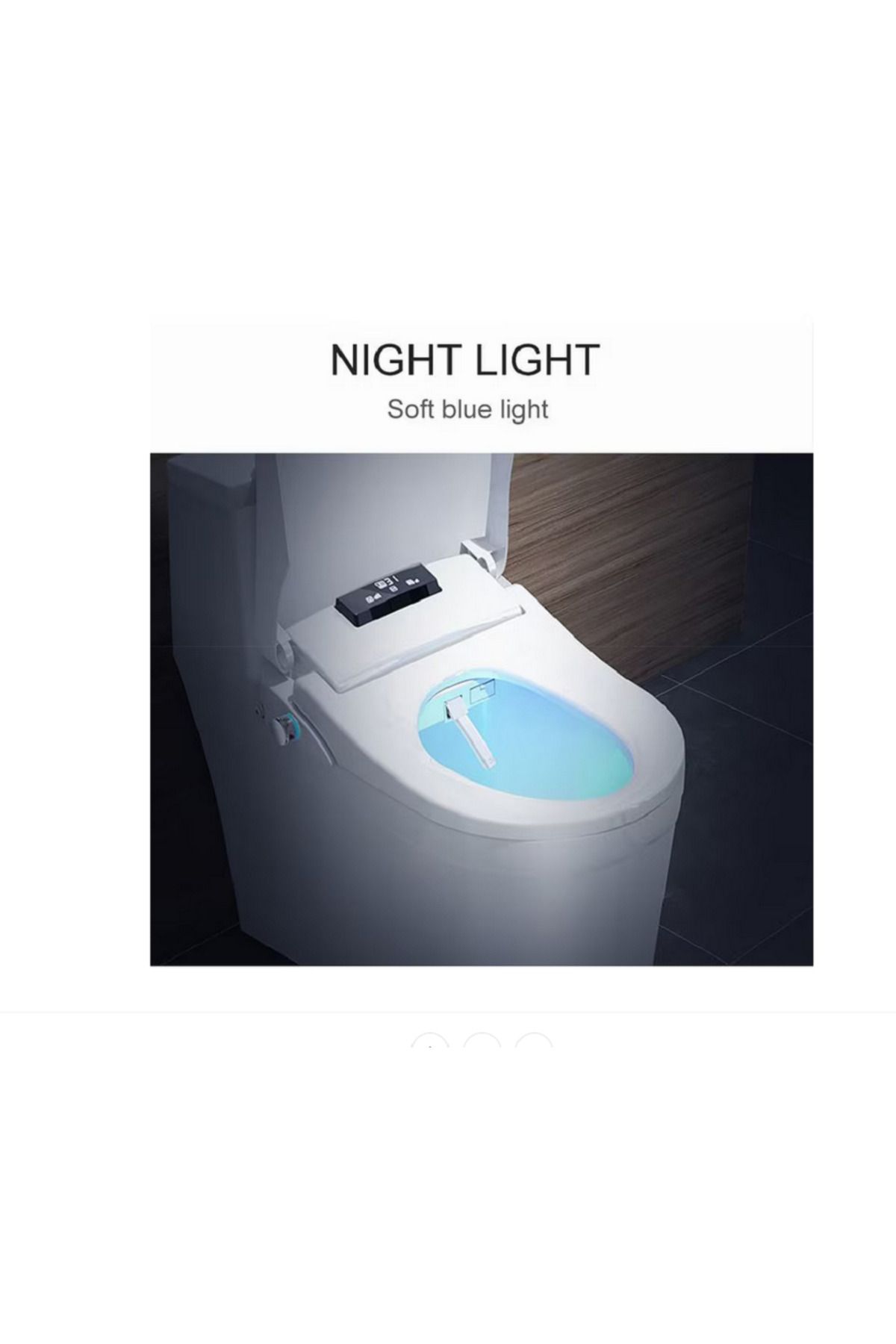 EcoFresh-Smart toilet seat with remote control, bidet function, massage, seat heating, LCD display, 49 cm length 3