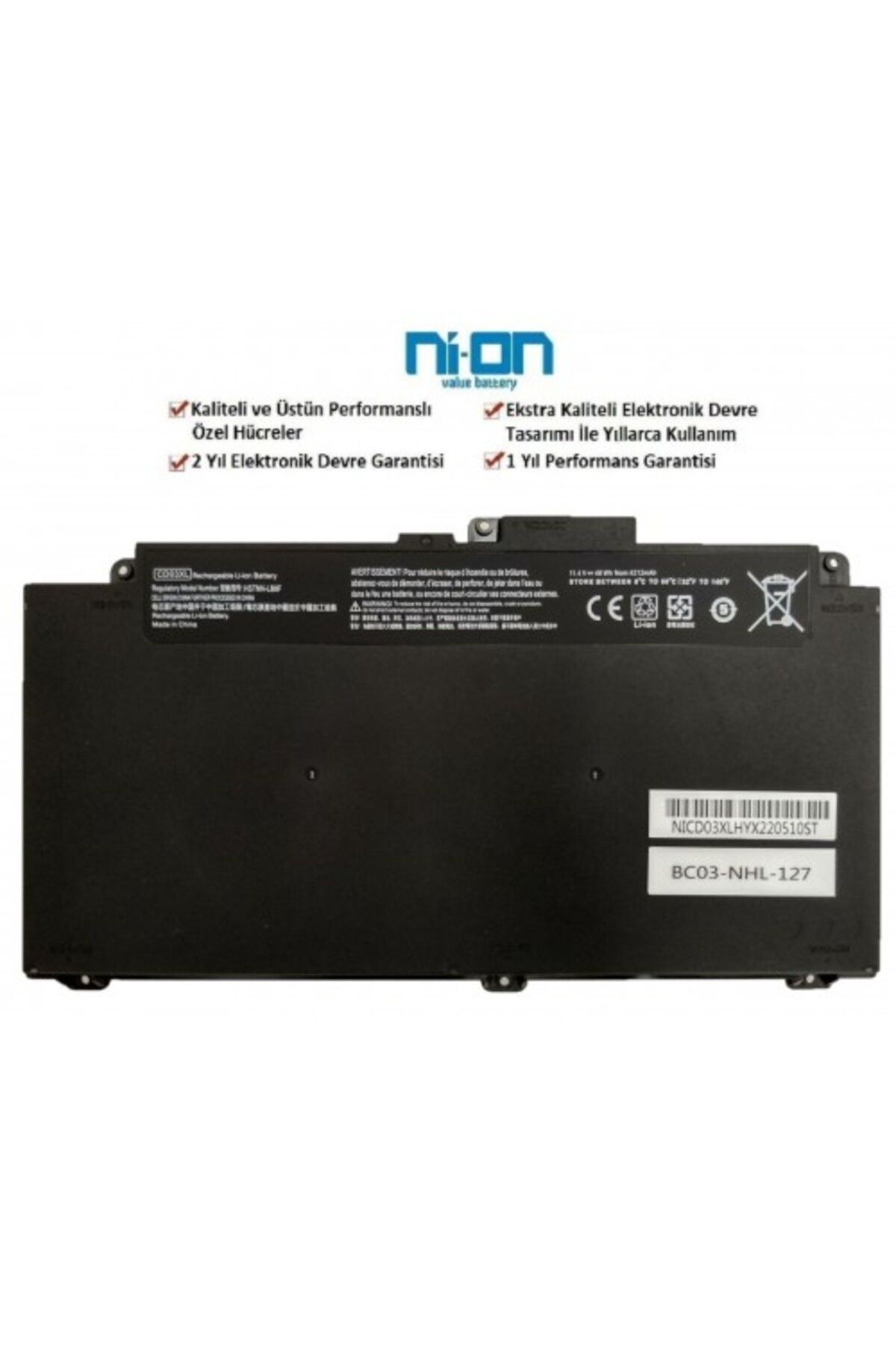 NION Hp ProBook 650 G7 uyumlu Notebook Batarya - Pil