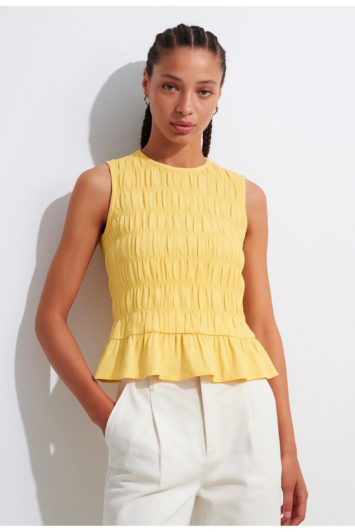 nays butik Kolsuz Crop Bluz