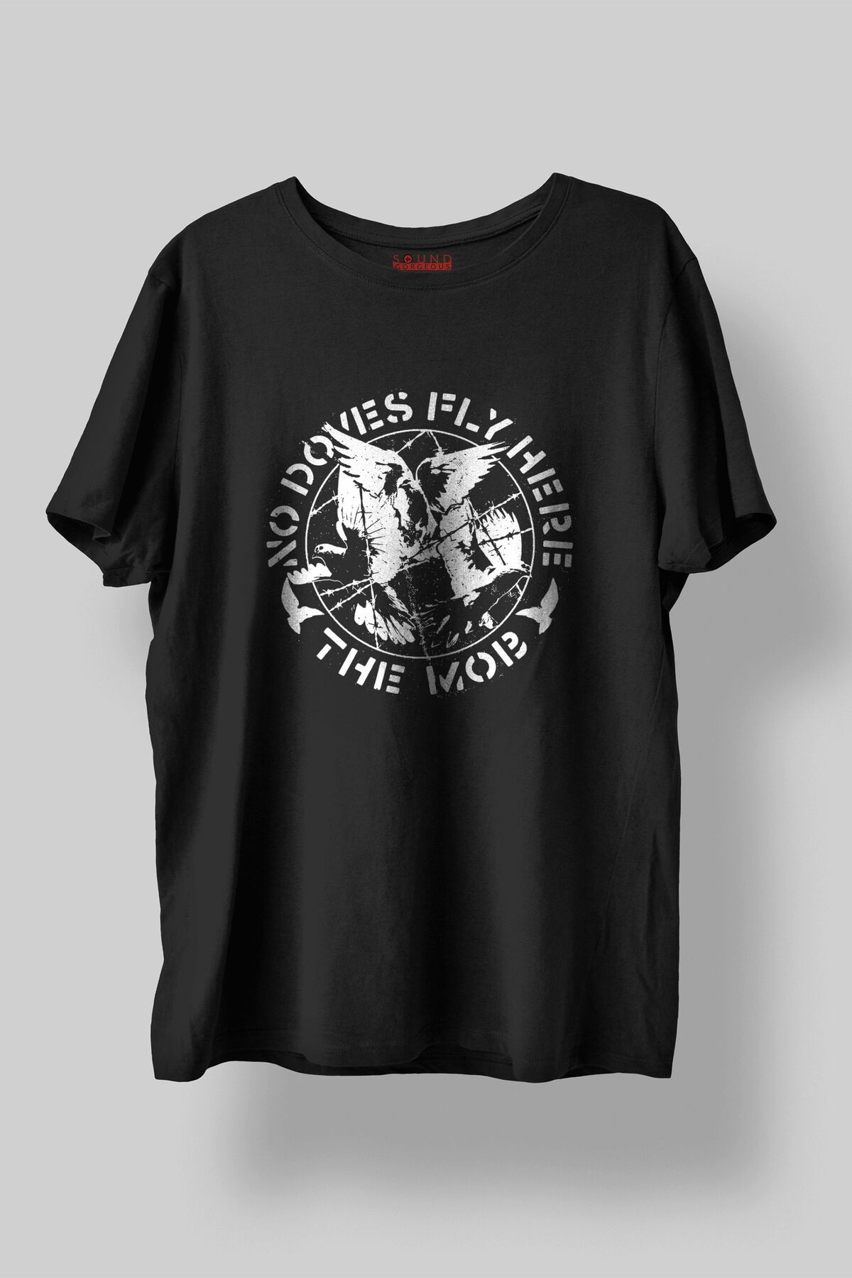 Sound Gorgeous Crass Müzik Tasarımlı Baskılı Regular Fit Unisex Siyah T-Shirt %100 Pamuk Rahat Kalıp Tişört No:0107