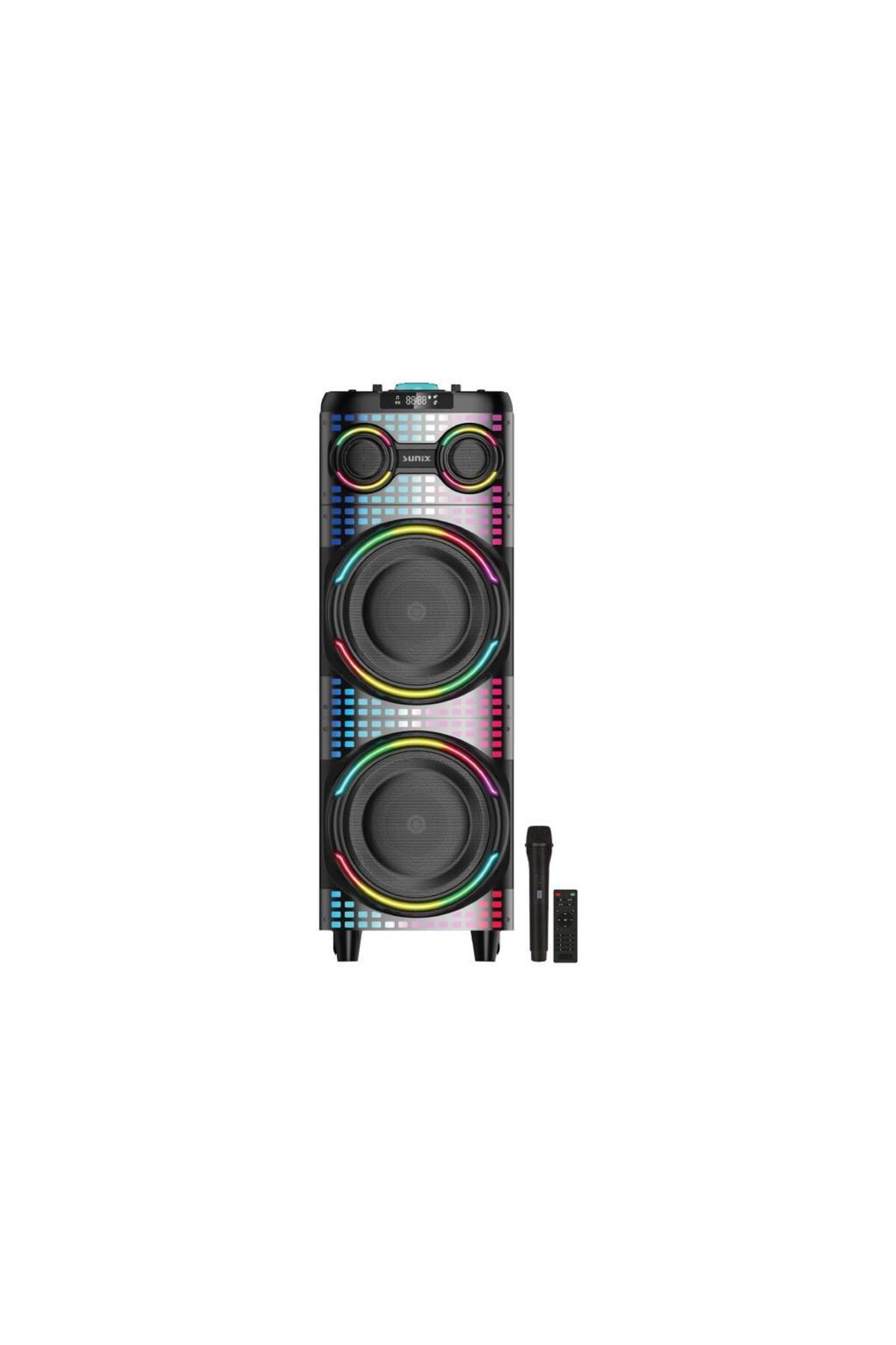 Sunix 100w 8000 Mah Çift Mikrofonlu Kumandalı 107cm Bluetooth