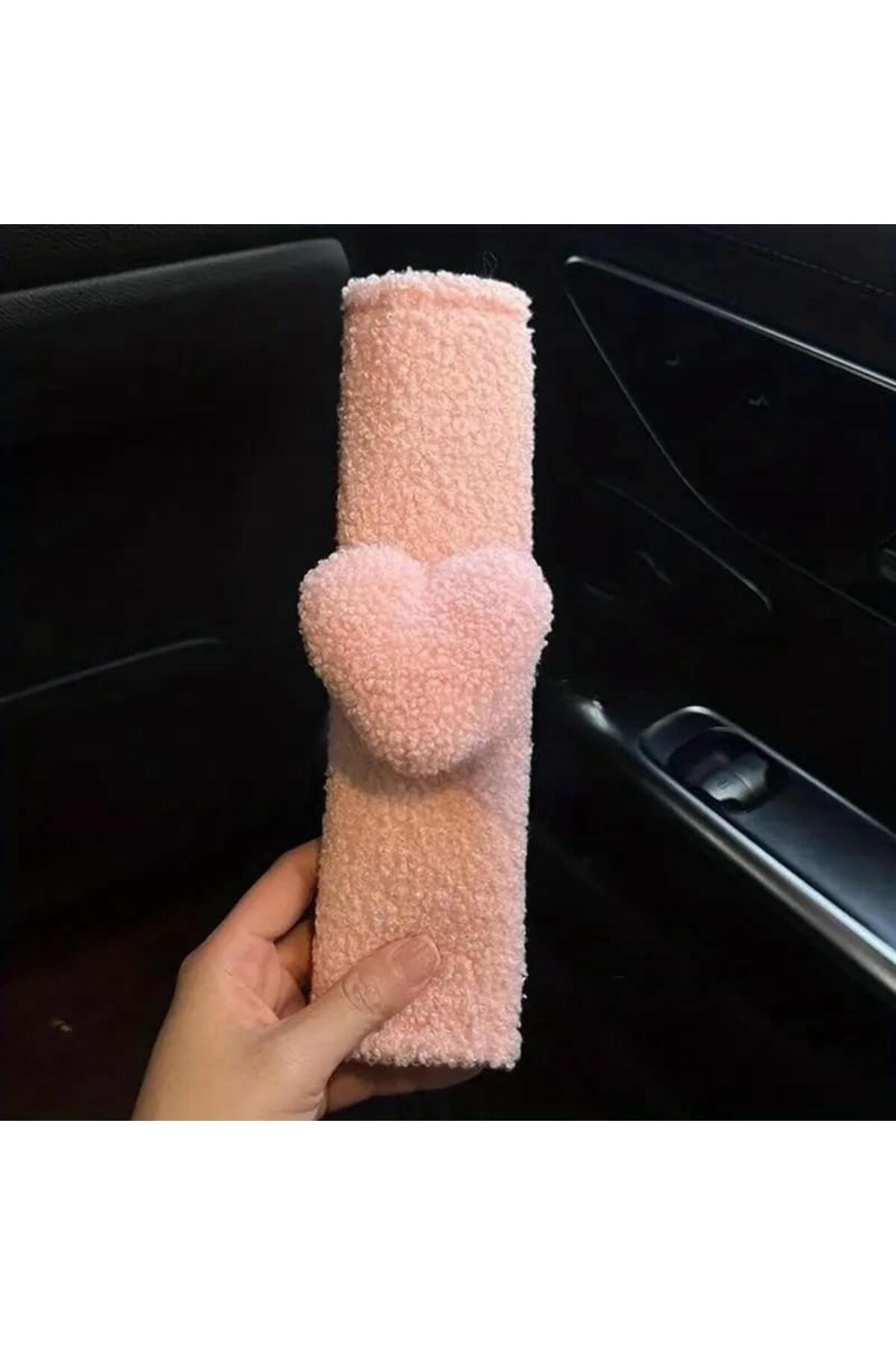 merdümek 1 adet Pembe araba koltuk kemeri kılıfı - emniyet kemeri aksesuarı - omuz koruyucu fotoğrafı 2 (önizleme)
