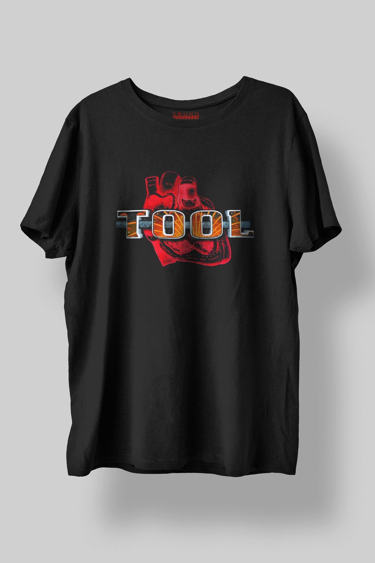 Sound Gorgeous Tool Müzik Tasarımlı Baskılı Regular Fit Unisex Siyah T-Shirt %100 Pamuk Rahat Kalıp Tişört No:0400