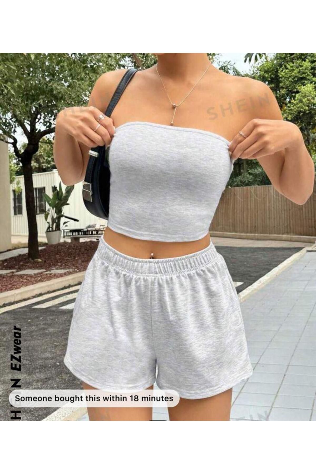 UYN SPORT Beli Lastikli Bermuda Kısa Şort Beyaz