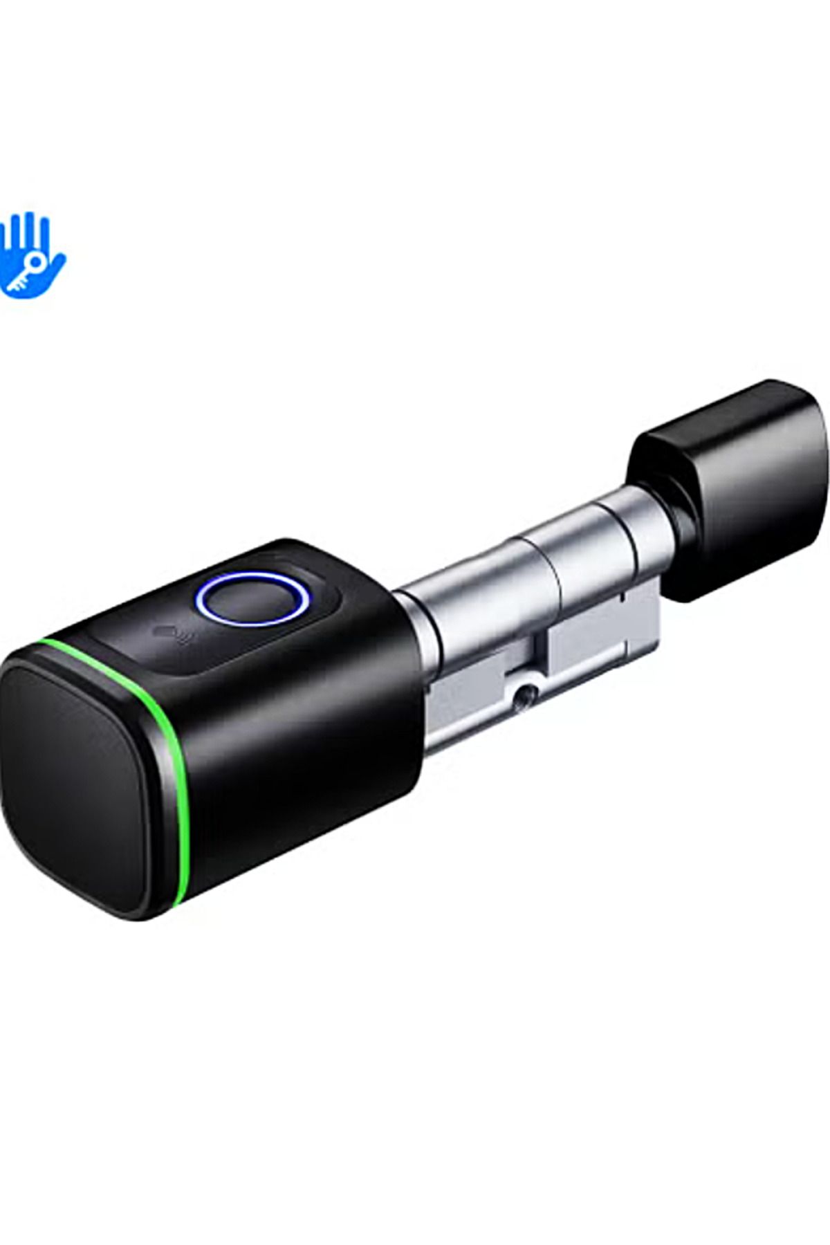 DarTech-Dartek Smart Lock with 4-Way Unlock, Fingerprint, Compatible with Any Door, Global Version, Smart Home Control System, Black 4