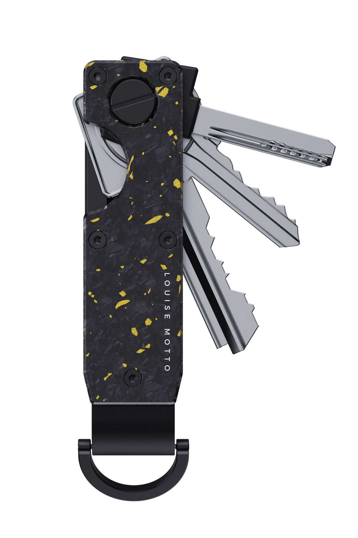 Louise Motto KeyX Nebula Anahtarlık - Minimalist, Şık - Dövme Karbon Fiber Premium Malzeme