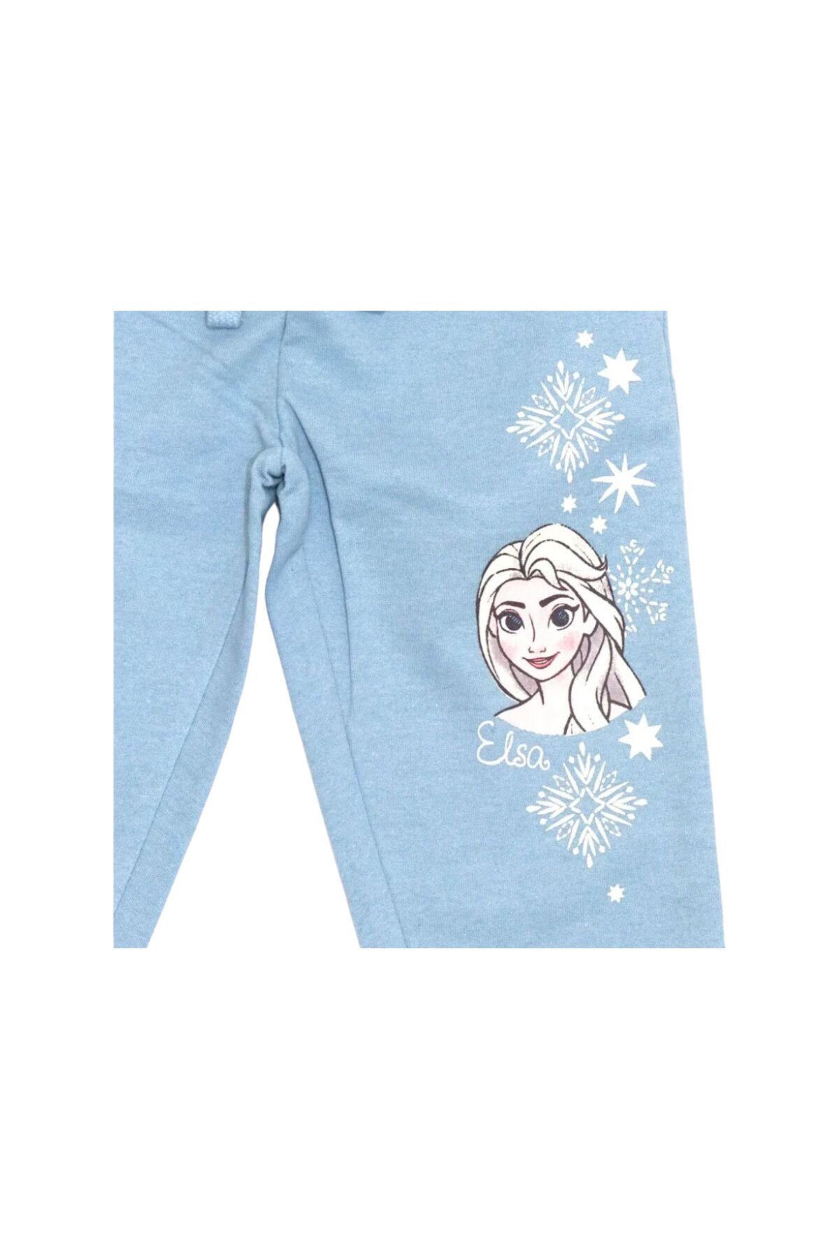 Frozen-Pantaloni Trening Fete, Albastru, Buzunare Laterale, 134 Cm, 3