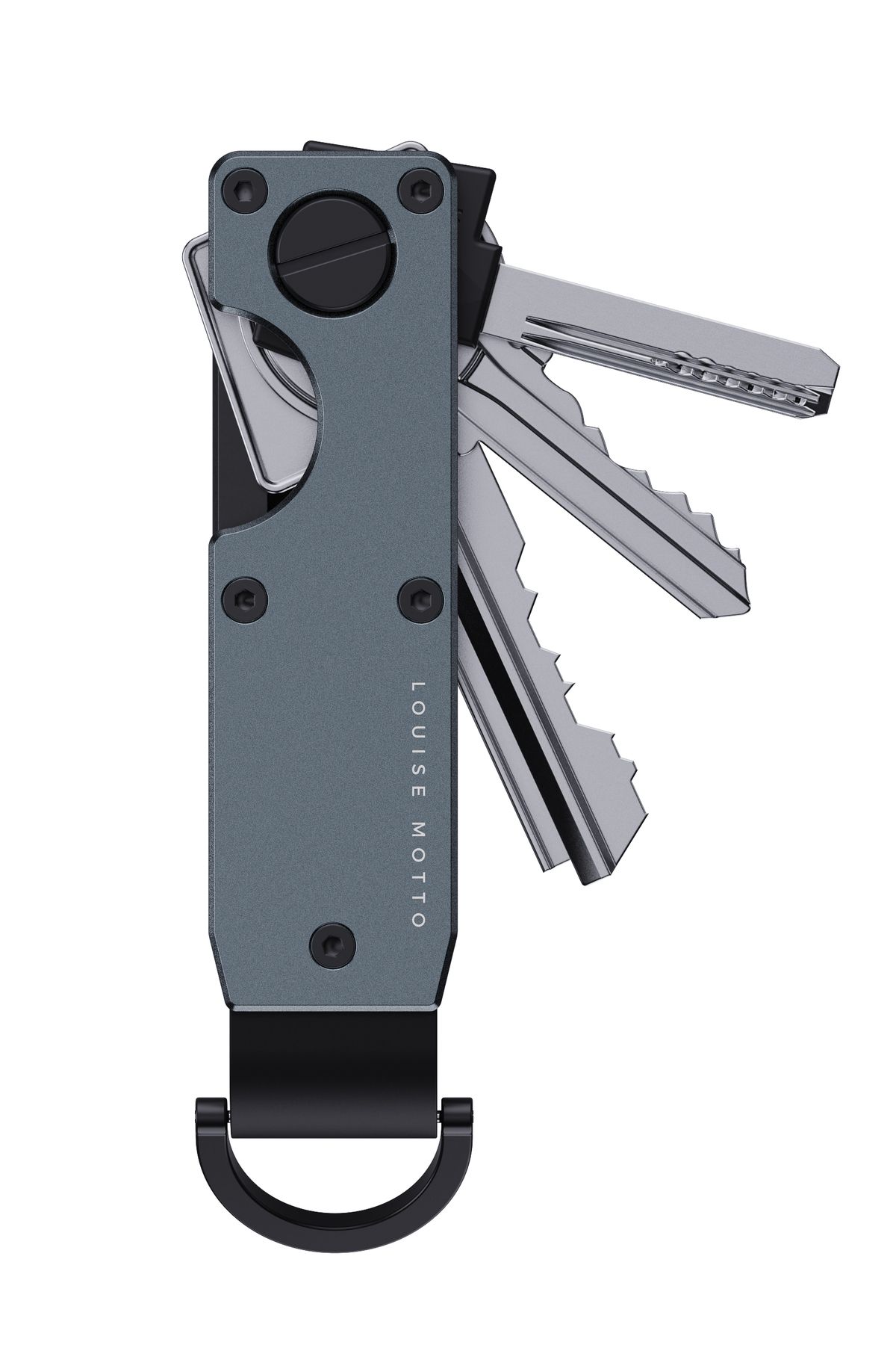 Louise Motto KeyX Burano Anahtarlık, Minimalist, Şık ve Sallanmayan Toparlayıcı Premium Tasarım