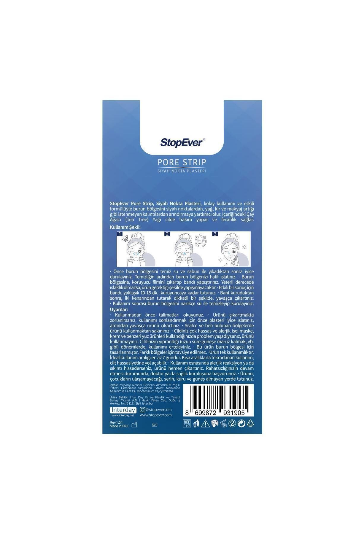 StopEver-Pore ​​Strip Blackhead Plaster (6 X 6) (Tea Tree) |   Anti Blackhead 3