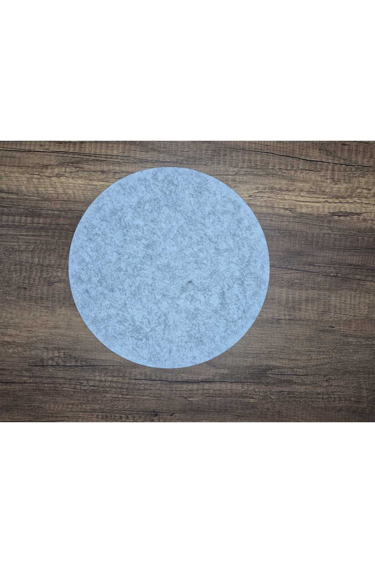 Grand Fine Art Keçe Bardak Altlığı 4lü Set Yuvarlak Beyaz 15 cm Çap