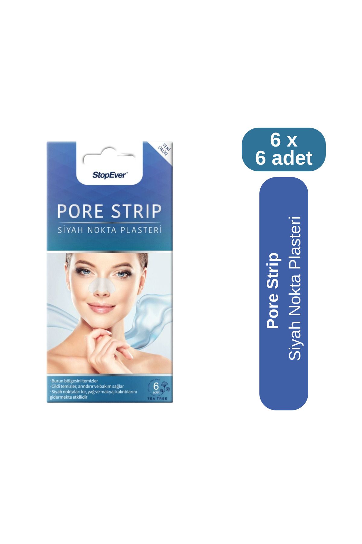 StopEver-Pore ​​Strip Blackhead Plaster (6 X 6) (Tea Tree) |   Anti Blackhead 1