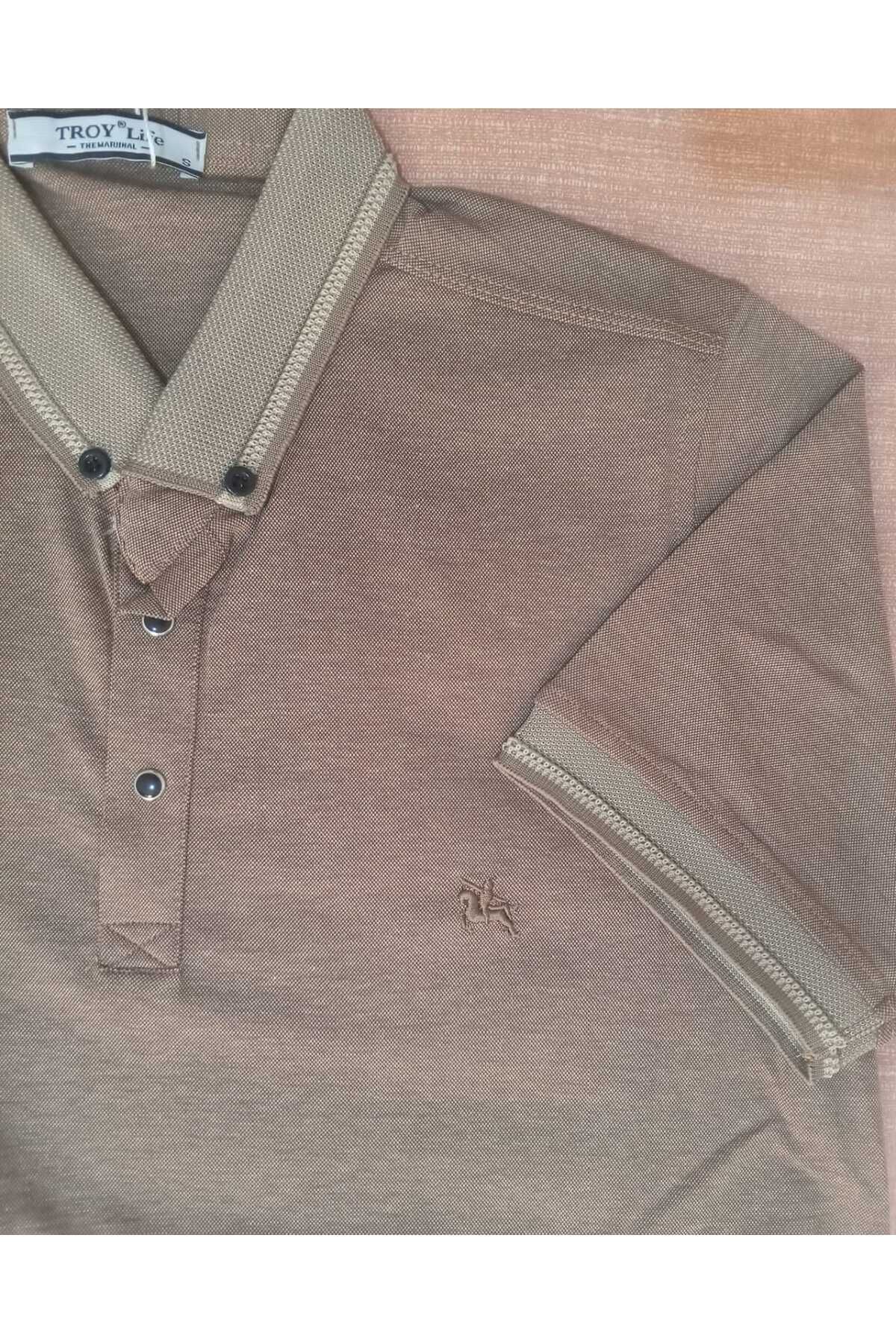 TROYLİFE Erkek Polo Yaka Kısa Kollu Yumuşak T-shirt