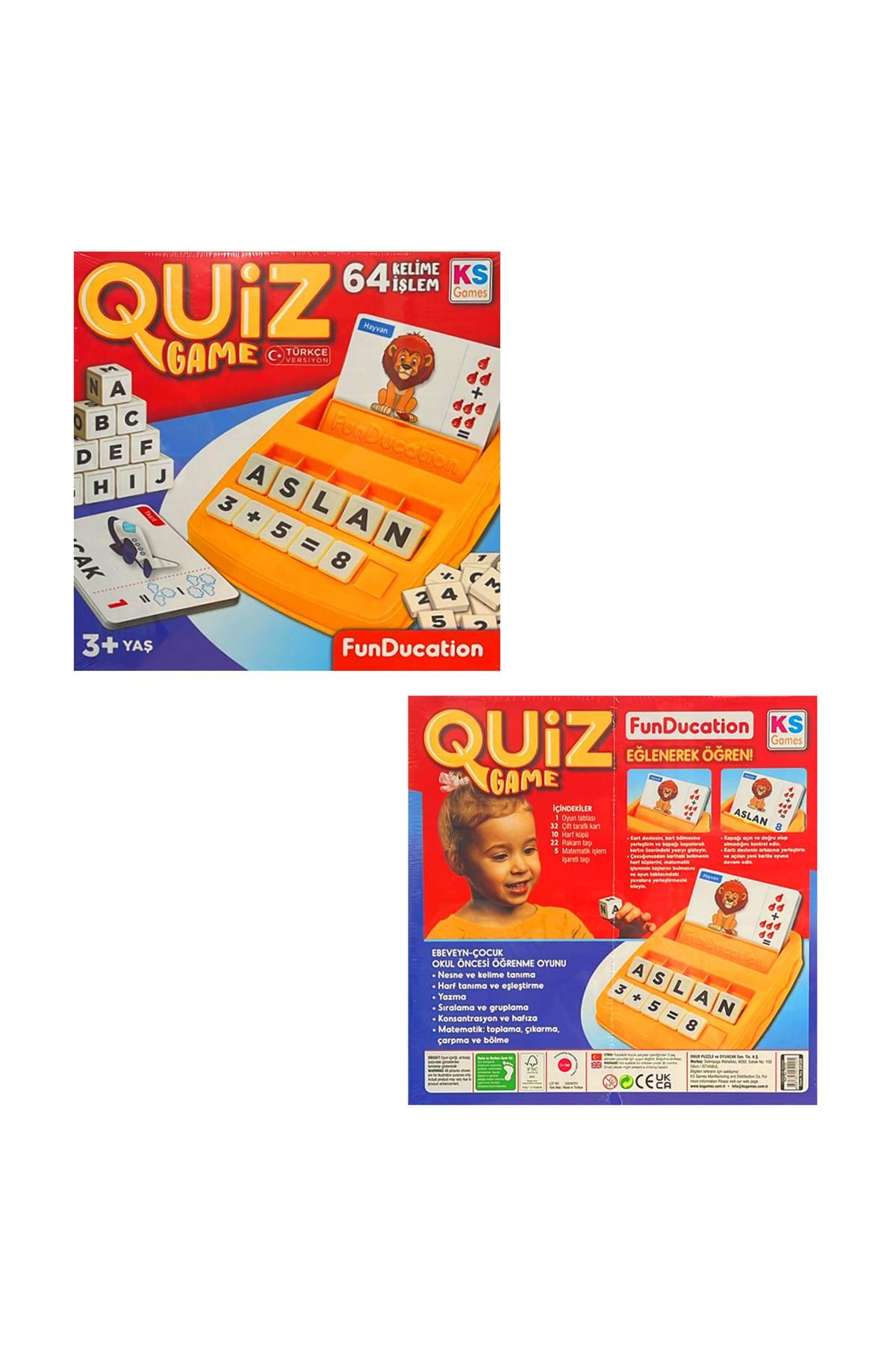Art Tone KS GAMES QUİZ GAME 25120 TÜRKÇE KUTU OYUNU 3+