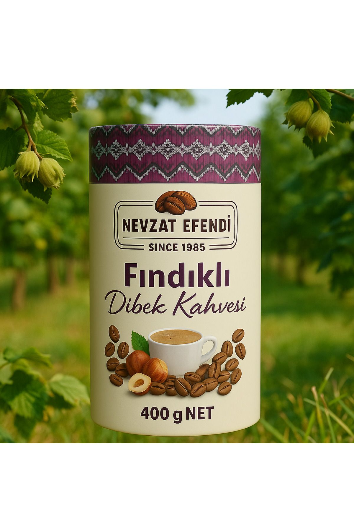 Nevzat Efendi Dibek Nevzat Efendi Fındıklı Dibek Kahvesi 400g – Yoğun Aroma, Katkısız, Doğal