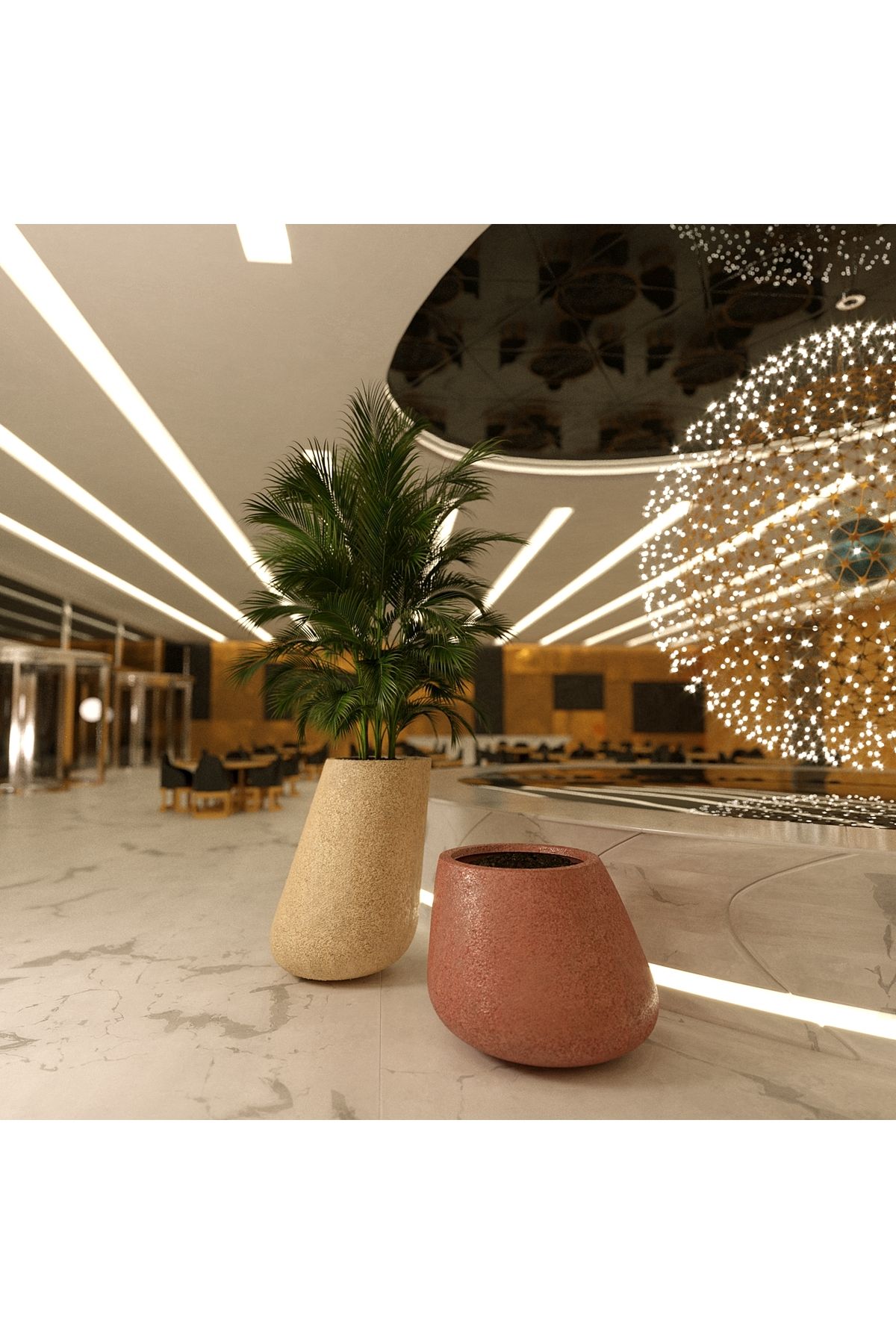 Dekor Hafif Beton Saksı Ekra 180LT
