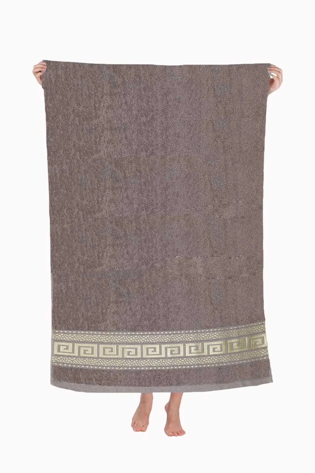Mira Home Nayra %100 Pamuklu Banyo Havlusu 70x140 Cm Kahve
