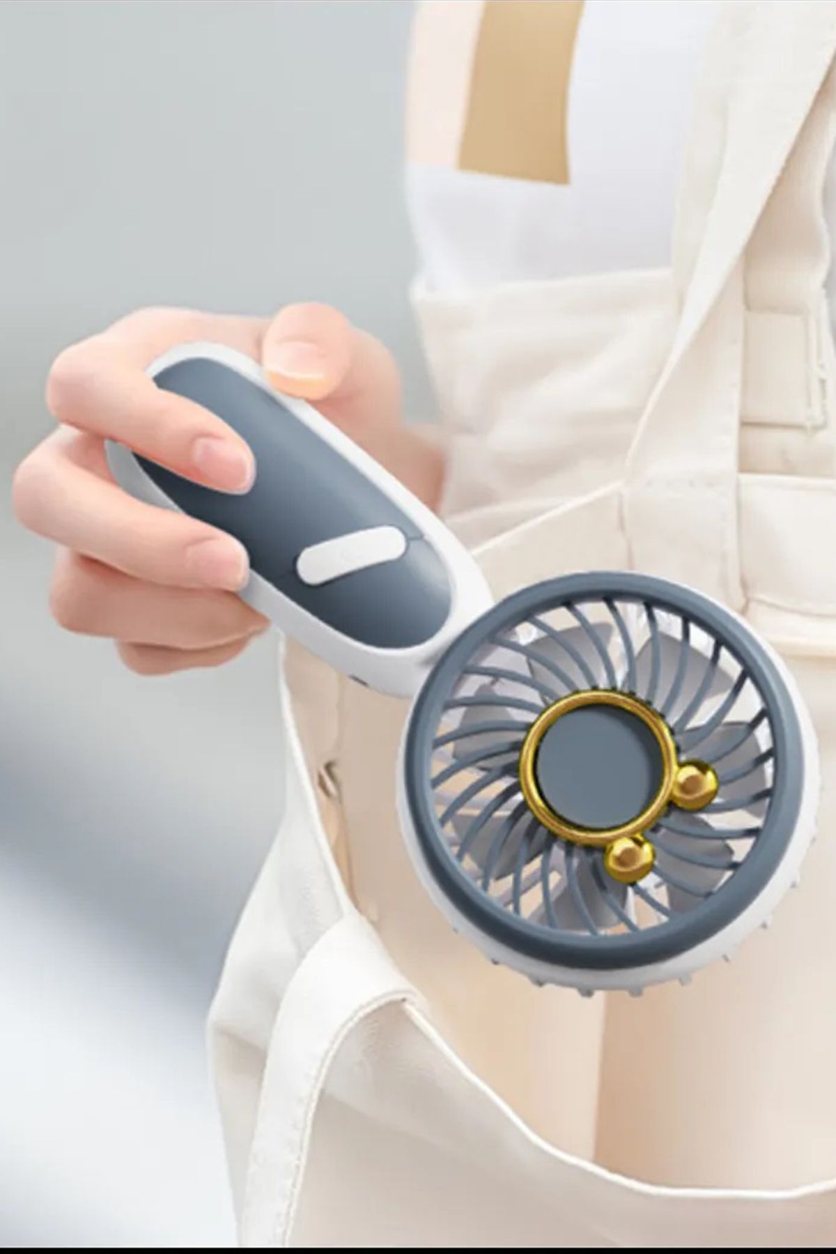 CİYU TİCARET Usb şarjlı taşınabilir mini el fanı ev ofis içim masaüstü standlı mini fan masaüstü mini vantilatör