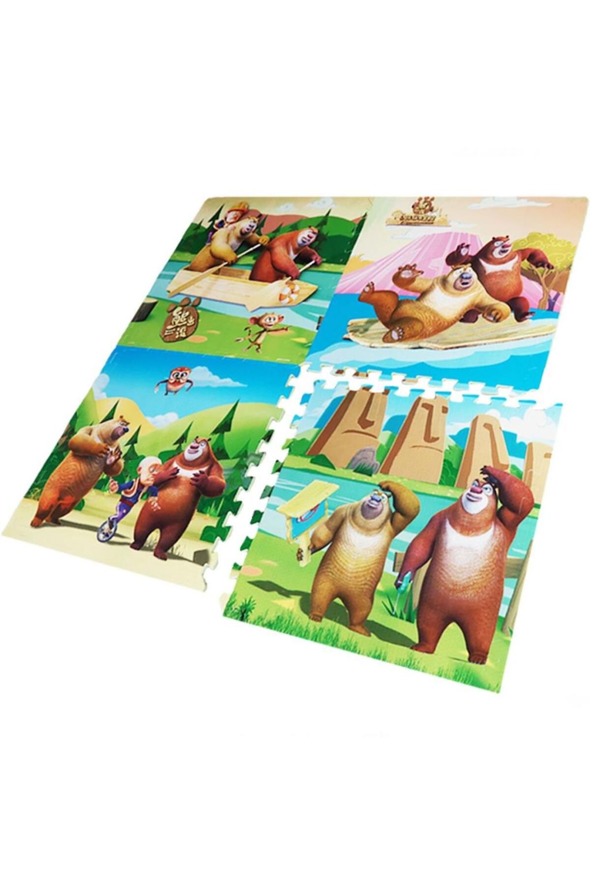 Skygo Sevimli Ayıcıklar Eva Puzzle Yer Matı 120x120 Cm Oyun Matı 12 mm Kalınlık