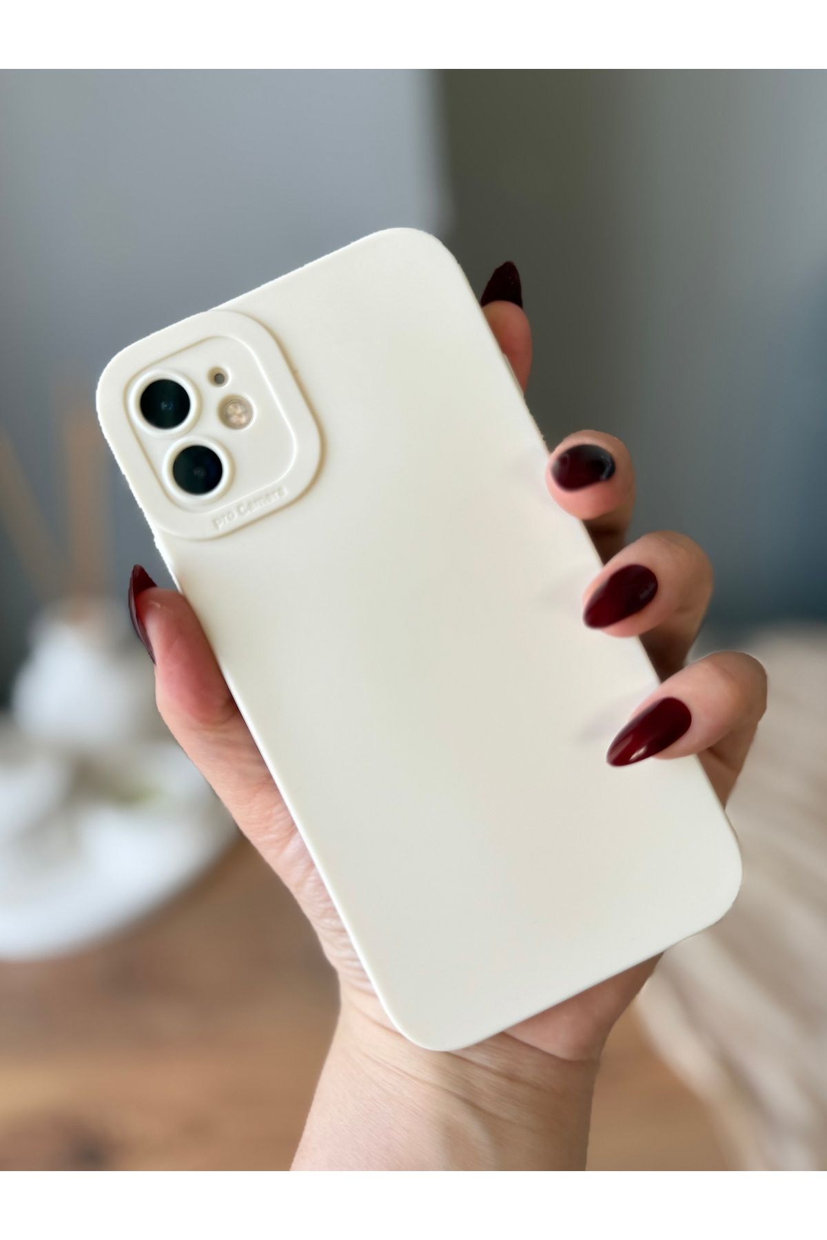 MirazTasarim IPHONE 11 DÜZ KREM RENK KILIF