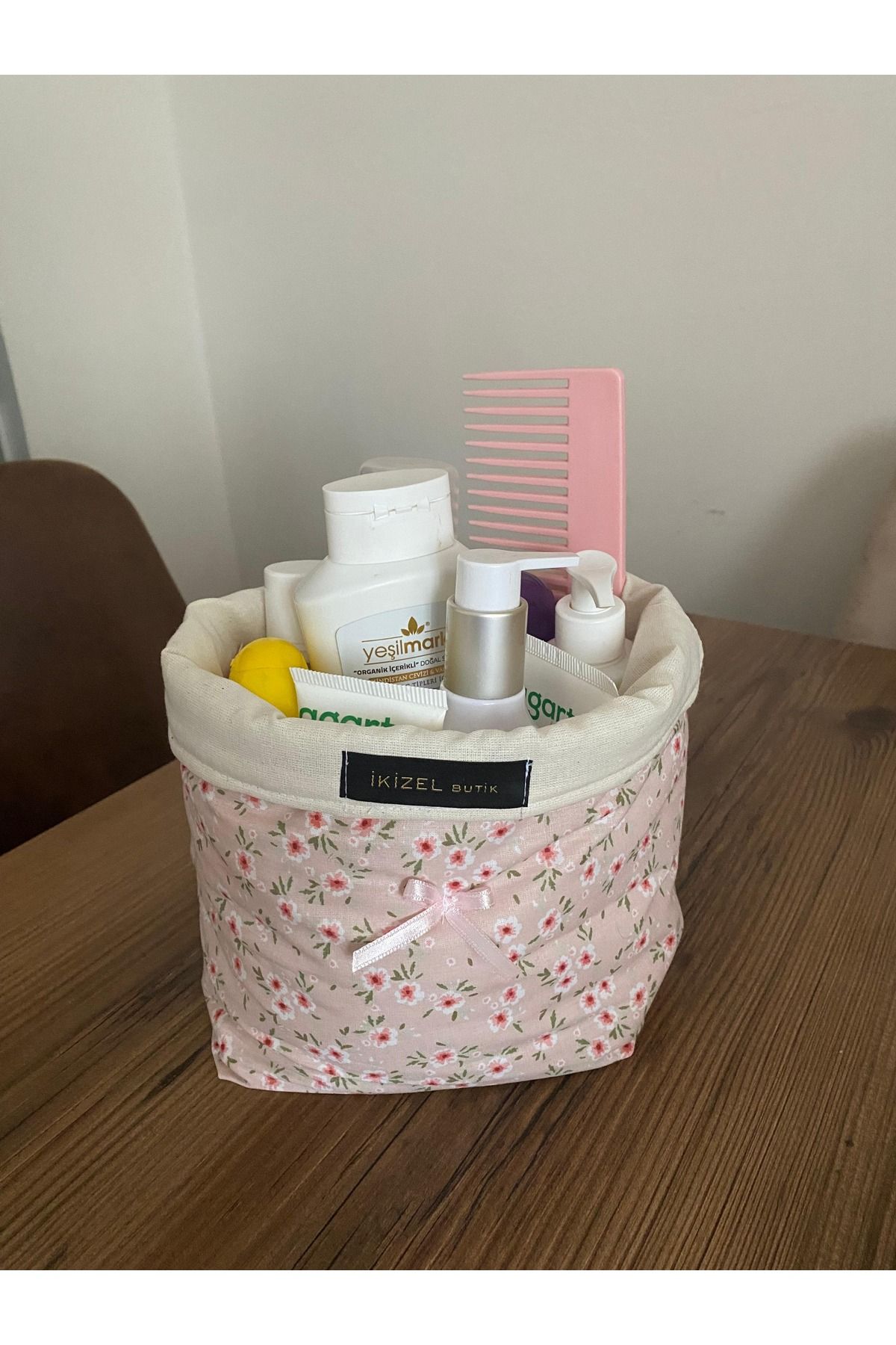 Handmade Makyaj organize kutu Makyaj Çantası Çiçekli çanta Çok amaçlı Yıkanabilir organize Çanta
