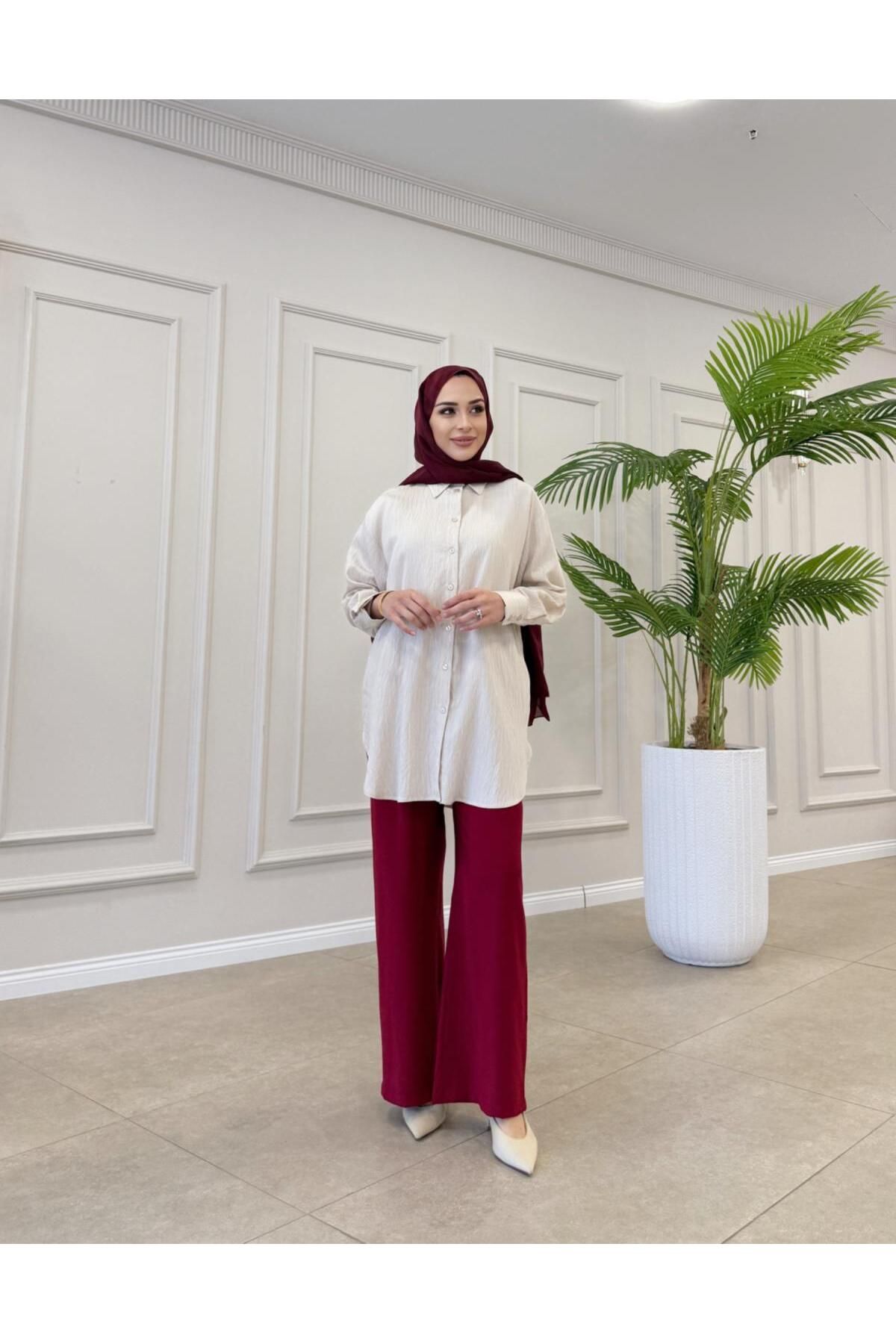 Hare Butik PAMELA VİSCON ÇİZGİLİ GÖMLEK