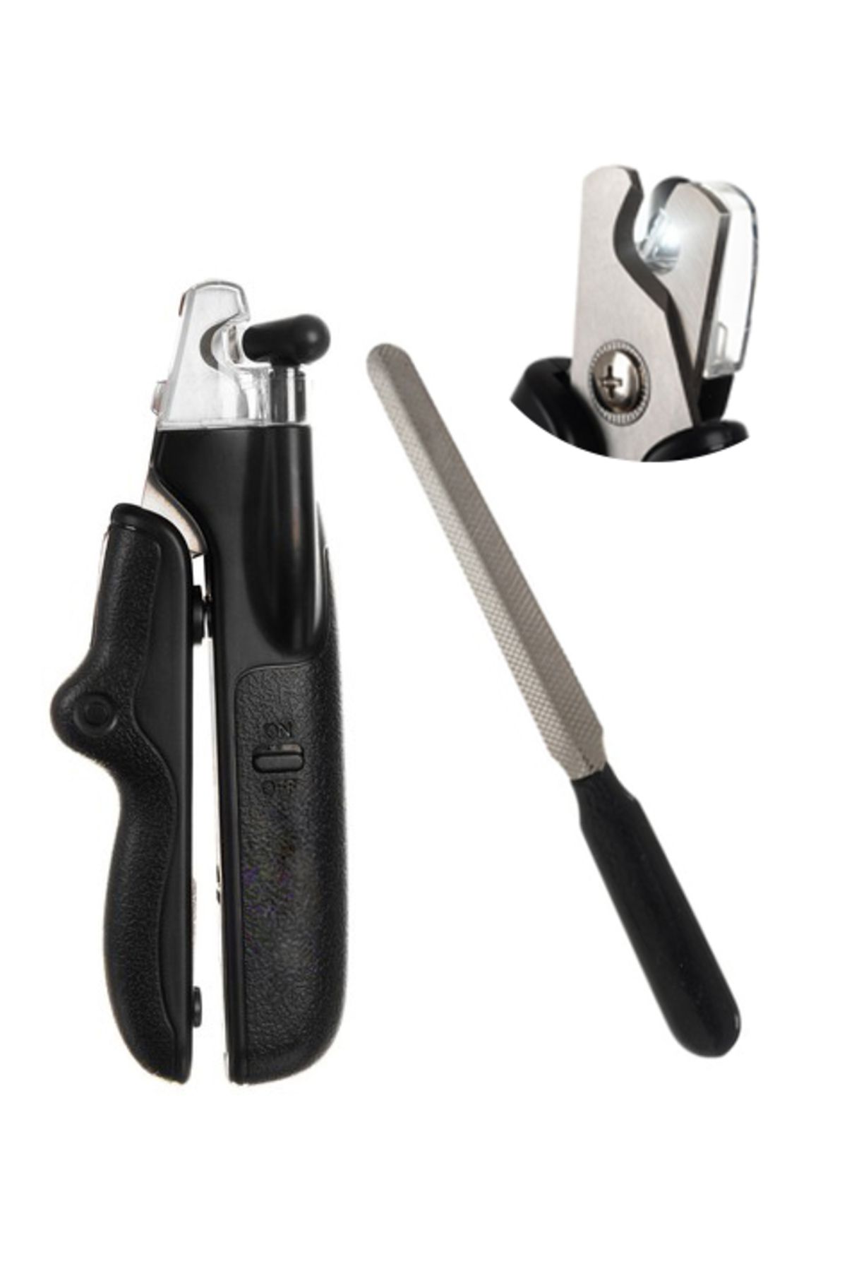 zola-Animal nail clipper and file set, with LED, non-slip handle, ON/OFF, 15x2.5x5.5 cm 5