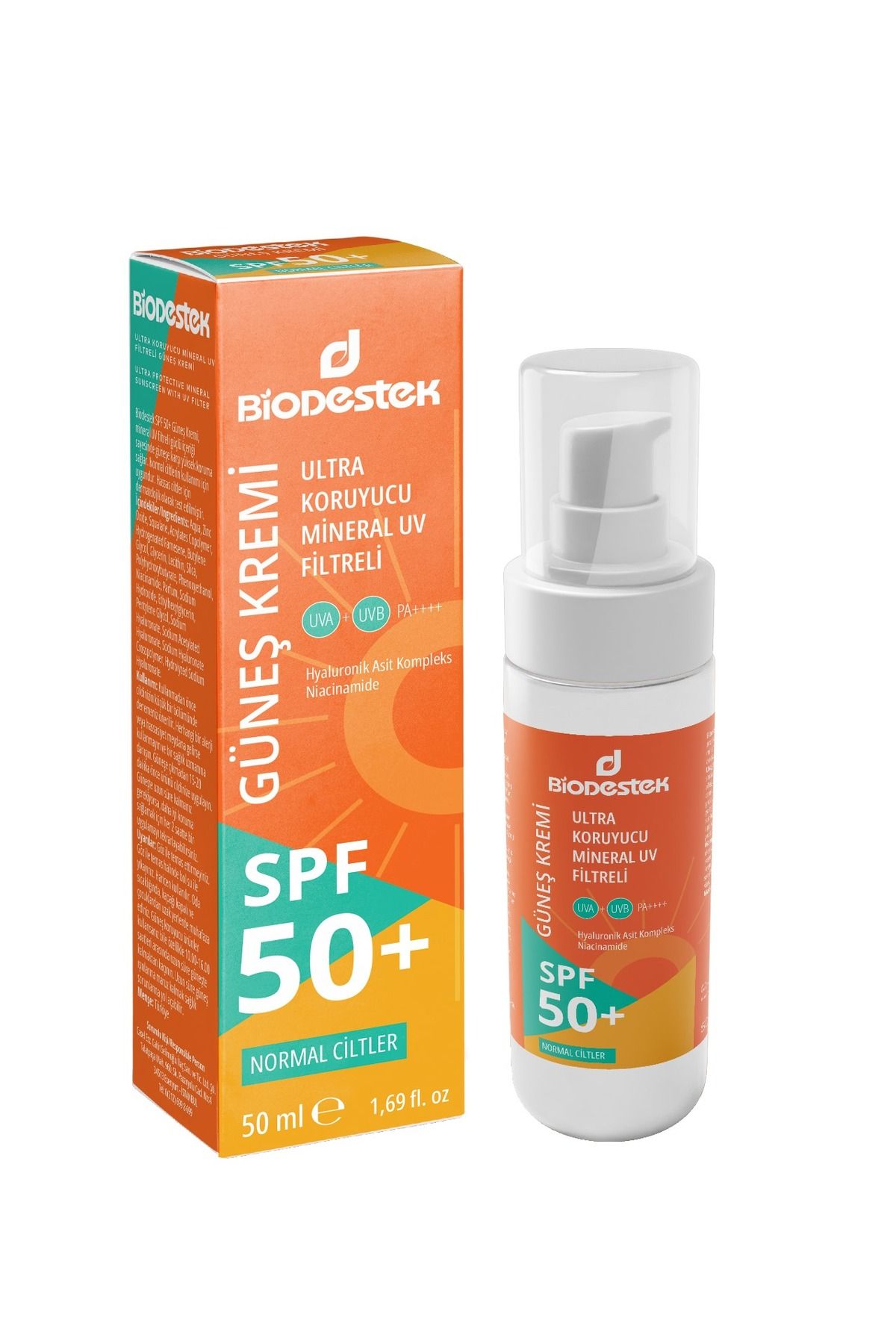 Biodestek Normal Ciltler Için Spf 50 Güneş Kremi 50ml Yeni Nesil Mineral Uv Filtreli Spf50 Ultra Koruma