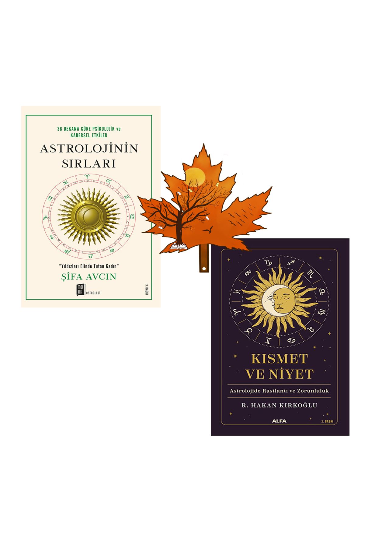 Mona Kitap astrolojinin sırları - kısmet ve niyet - 2 kitap ve kitap ayracı