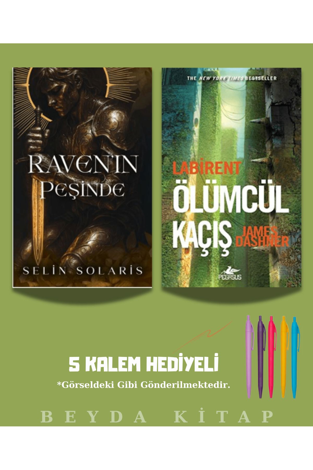 Martı Yayınları Raven'ın Peşinde - Labirent Ölümcül Kaçış - Selin Solaris - Beş Kalem Hediyeli