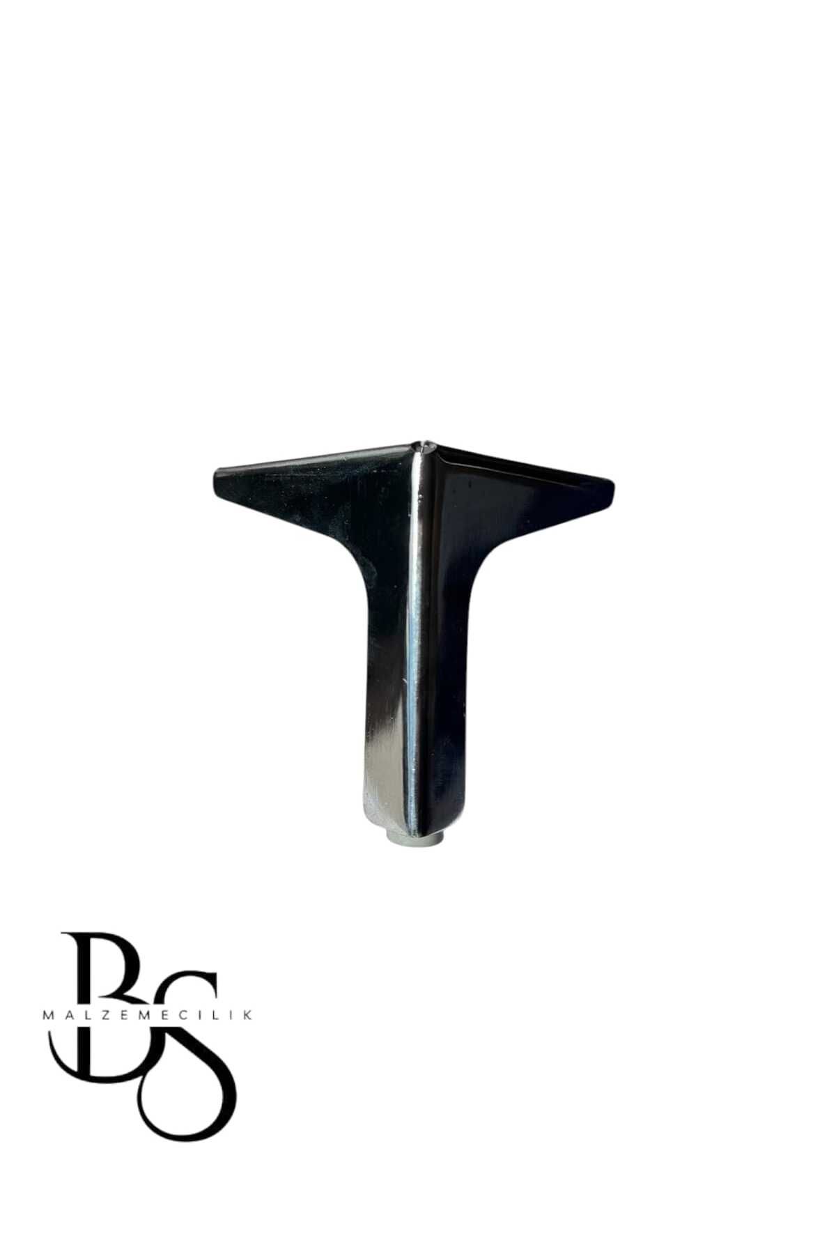 EGE MALZEMECİLİK METAL AYAK 10Cm DAYANIKLI MOBİLYA , BAZA , KOLTUK , KANEPE AYAĞI KROM KAPLAMA (1ADET)
