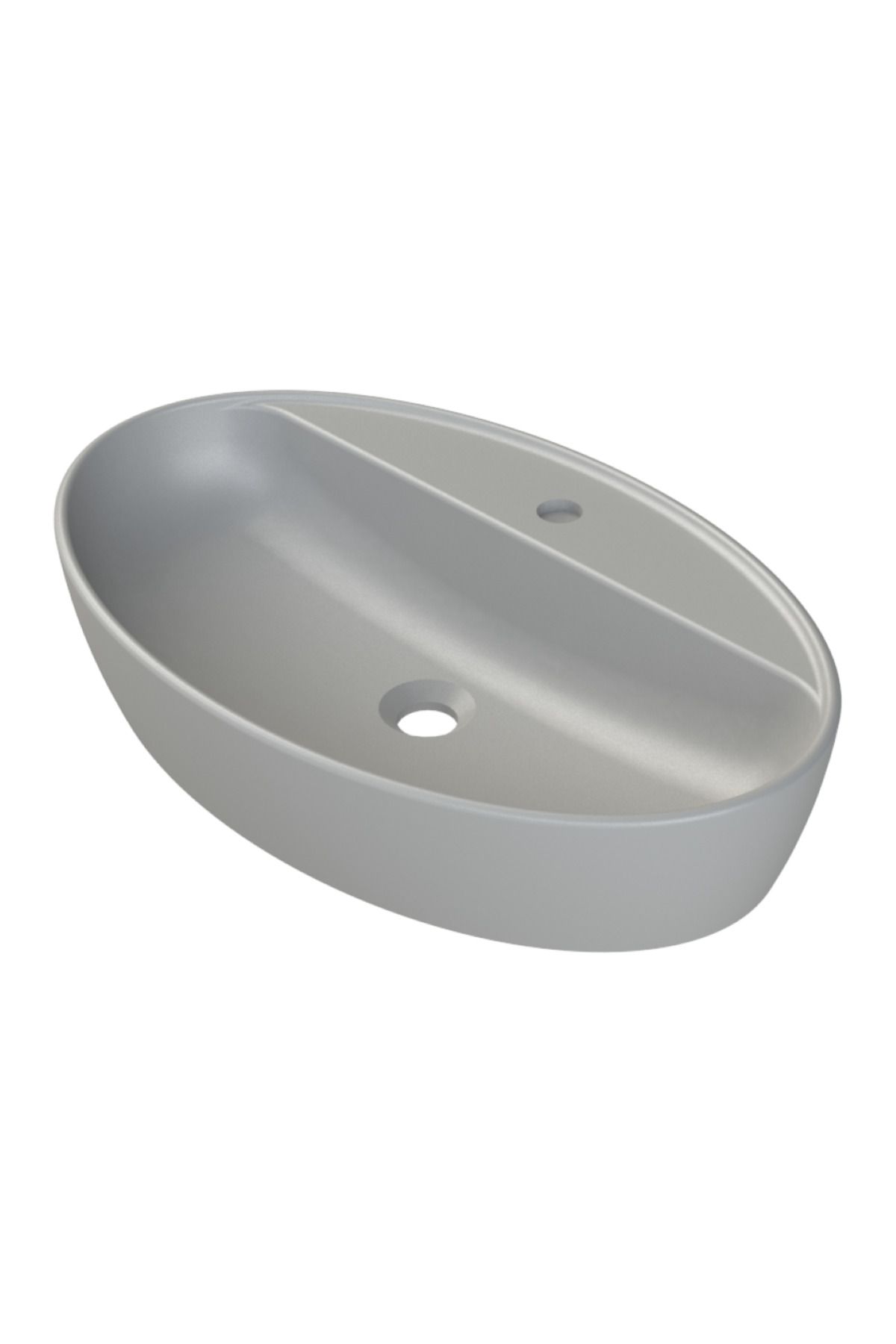 Turkuaz MAT GRİ ONE 67 CM LAVABO (BATARYA DELİKLİ)