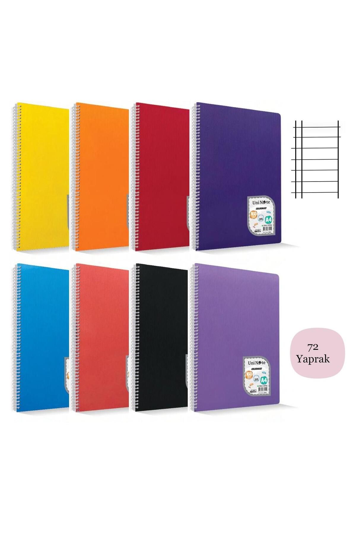 Çınar Çınar Colormaxi A4 72 Yaprak Plastik Kapak Spiralli Defter