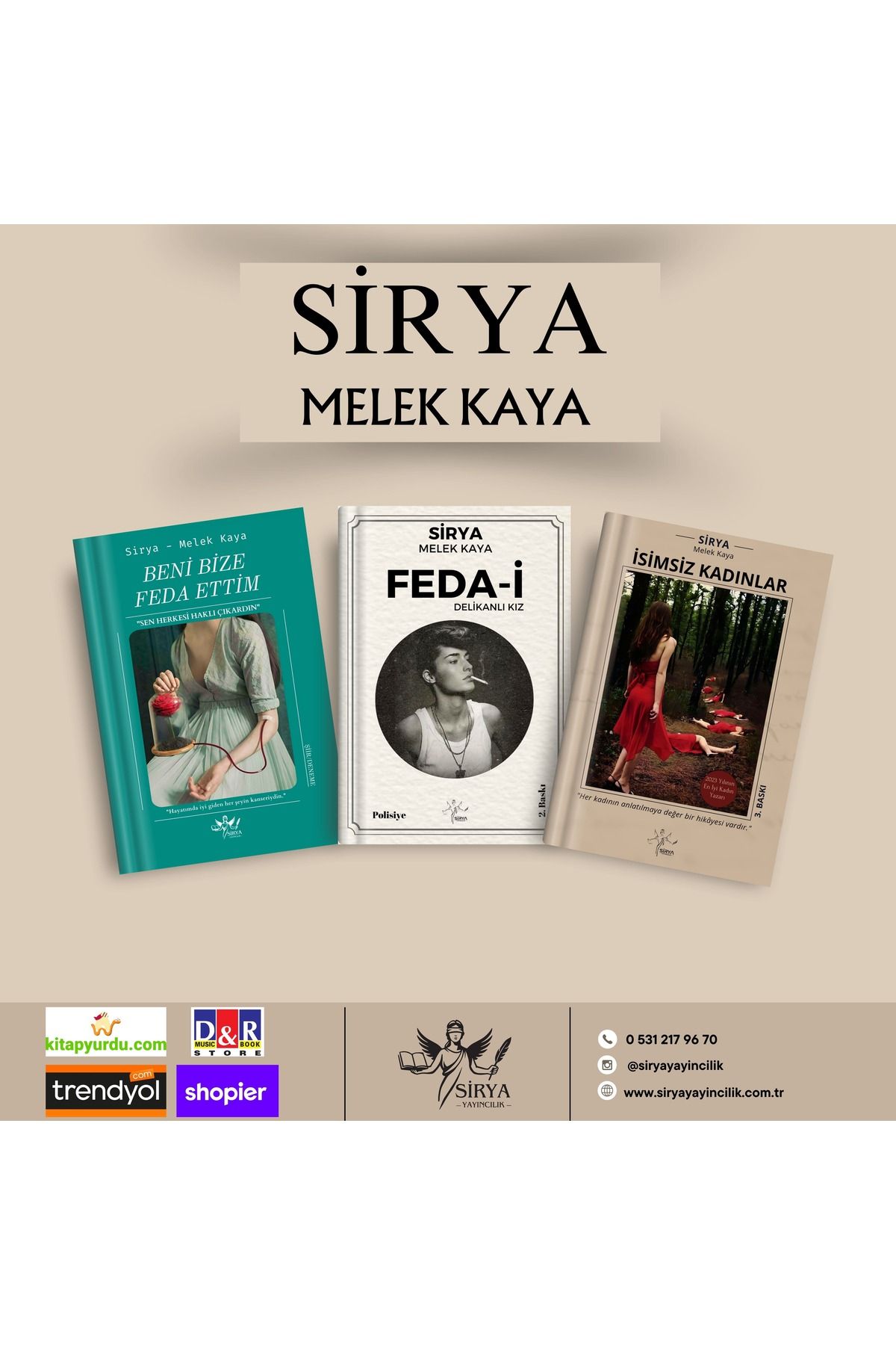 sirya yayıncılık FEDA-İ - İSİMSİZ KADINLAR - BENİ BİZE VEDA ETTİM
