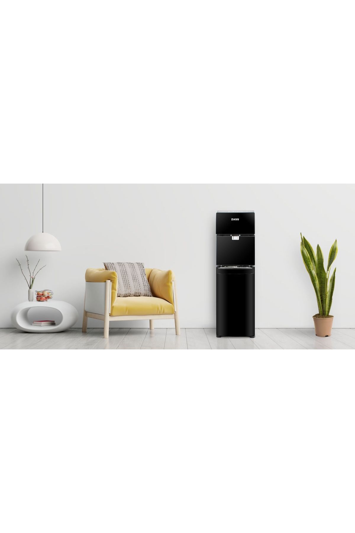 Zass-Water dispenser with compressor, digital, touchless Zass ZWD 21 CTL with bottle at the base 9