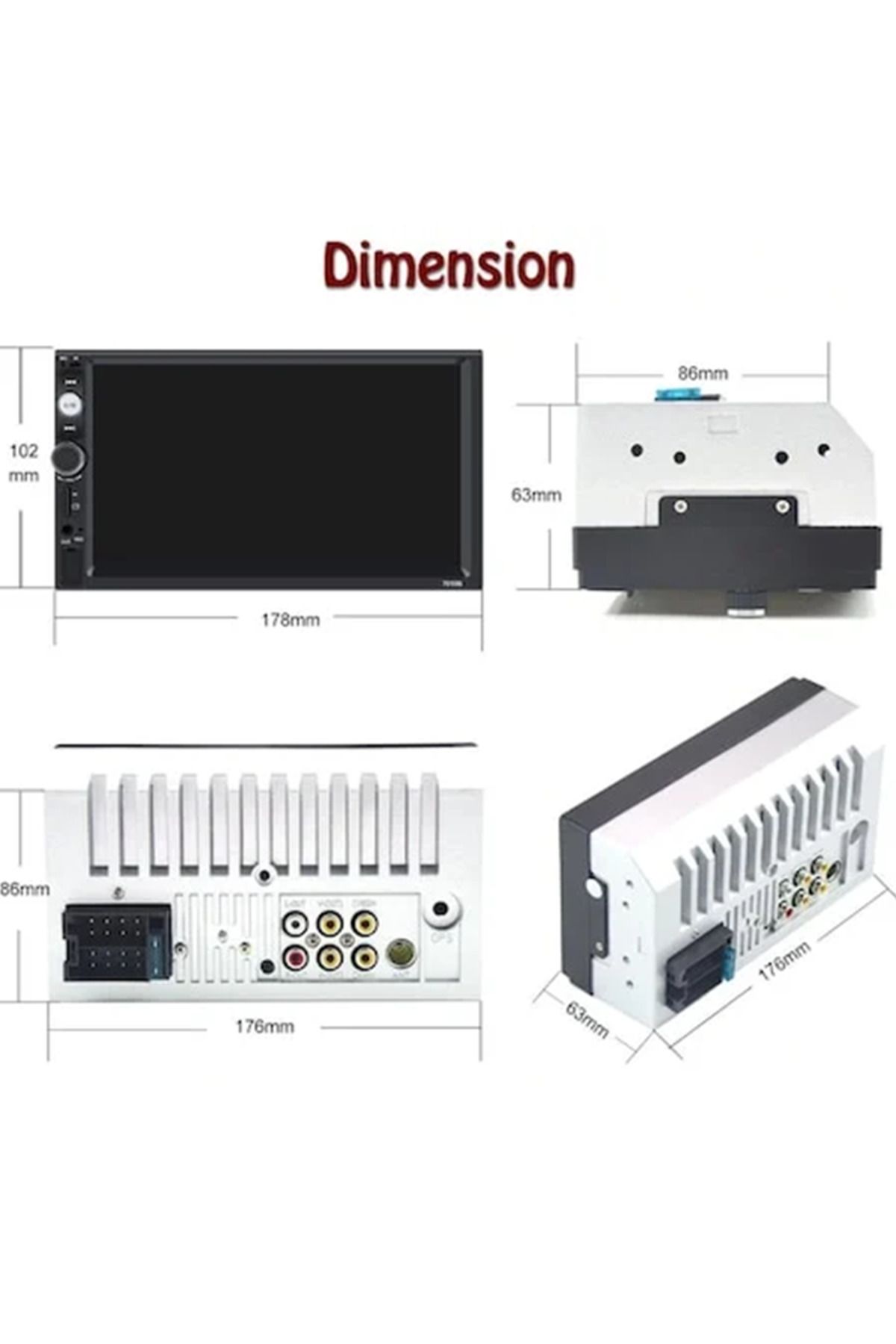 navi-it-Car Player NAVI-It MirrorLink mp5 car player 7010B, Frame, Mounting brackets, Bluetooth 3
