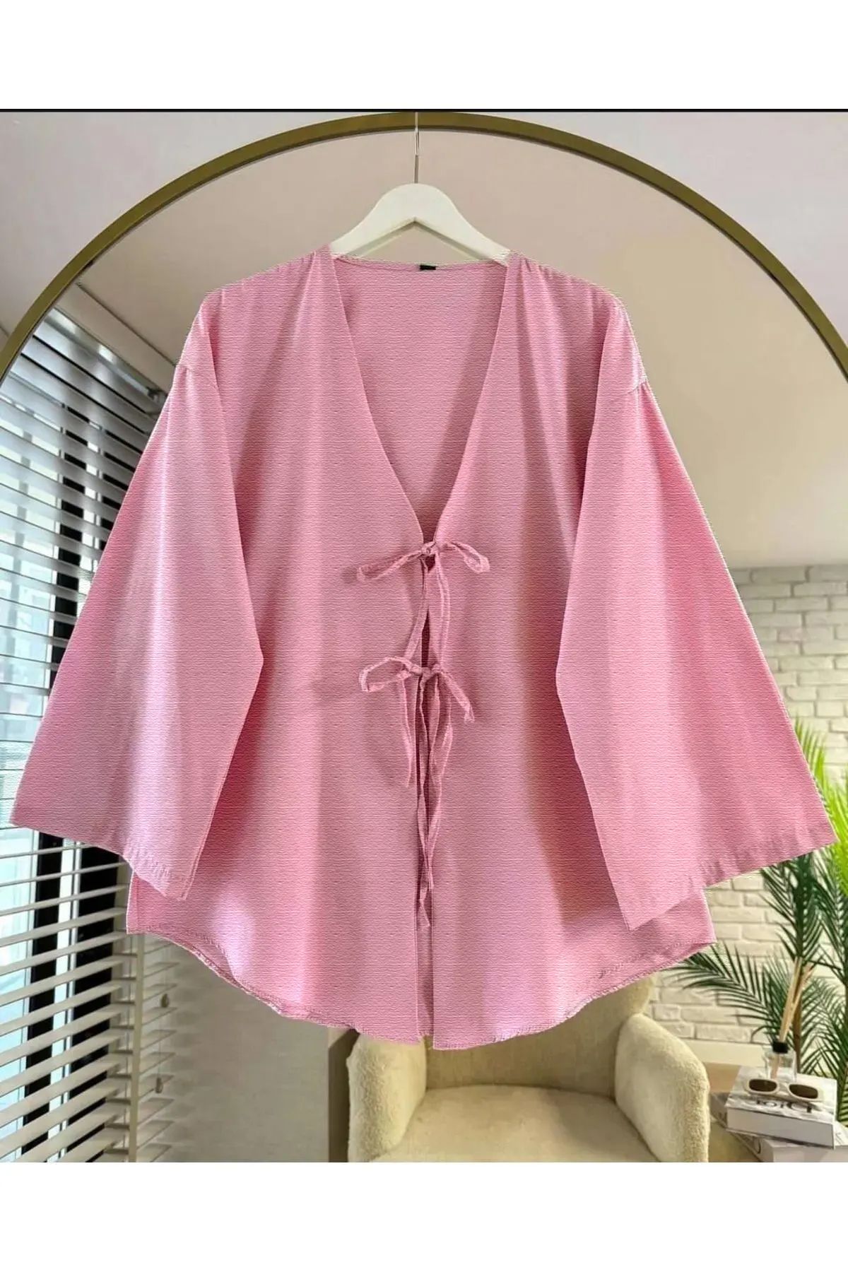 Kayz Tekstil Önü Bağlamalı Kimono