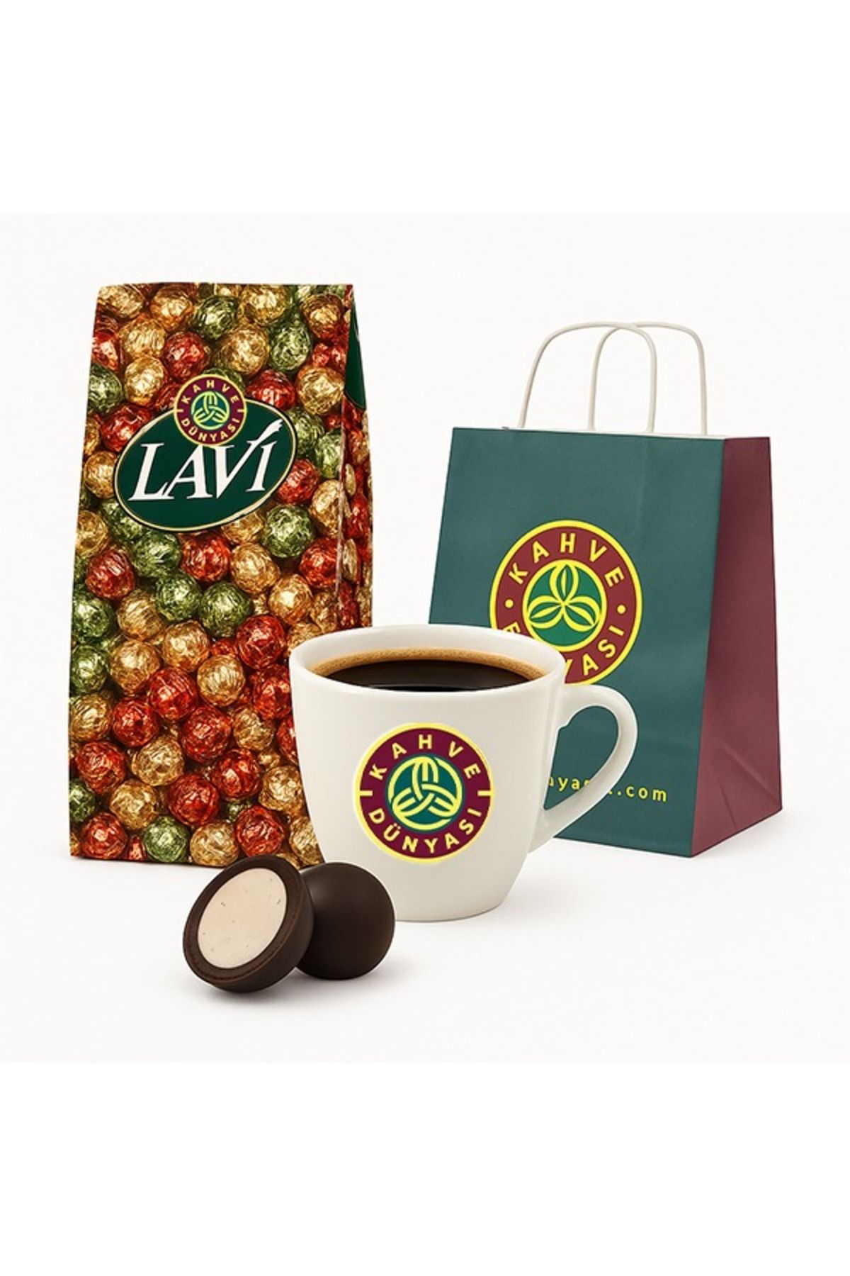 Kahve Dünyası Lavi Çikolata 250G & Kahve Dünyası Kupa Hediyeli - Hediye Seti